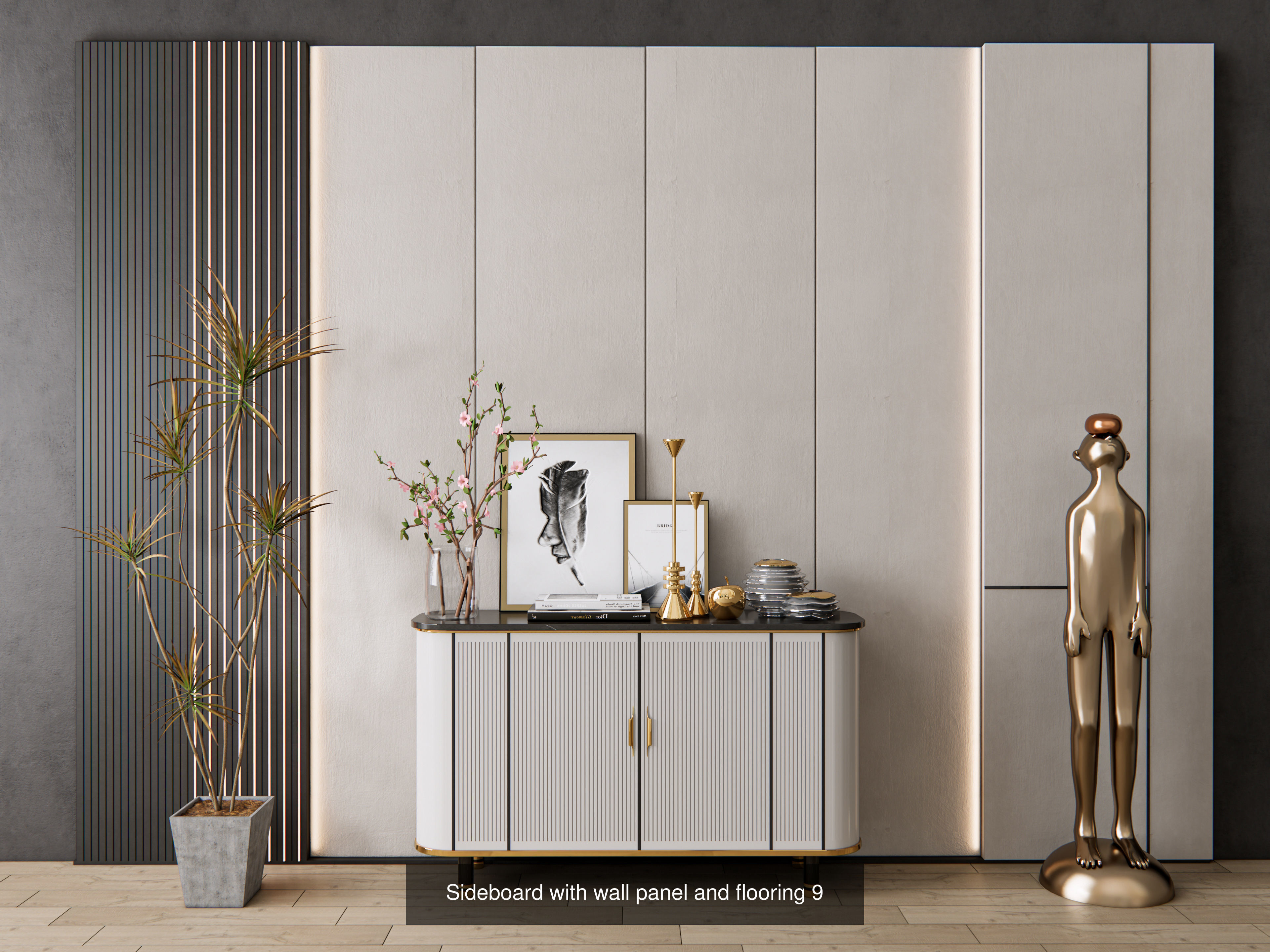 Sideboards paired with wall panel Collection No 2 of 16 models _7