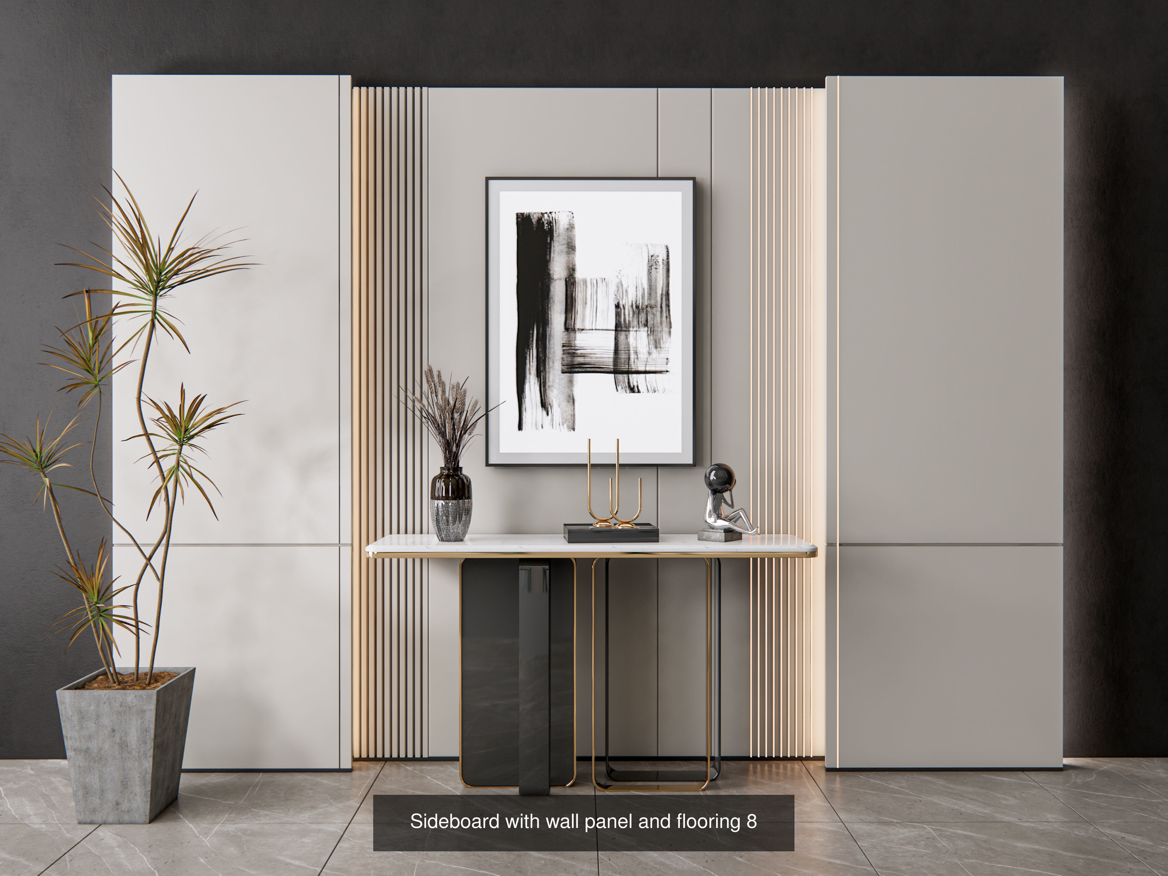 Sideboards paired with wall panel Collection No 2 of 16 models _6