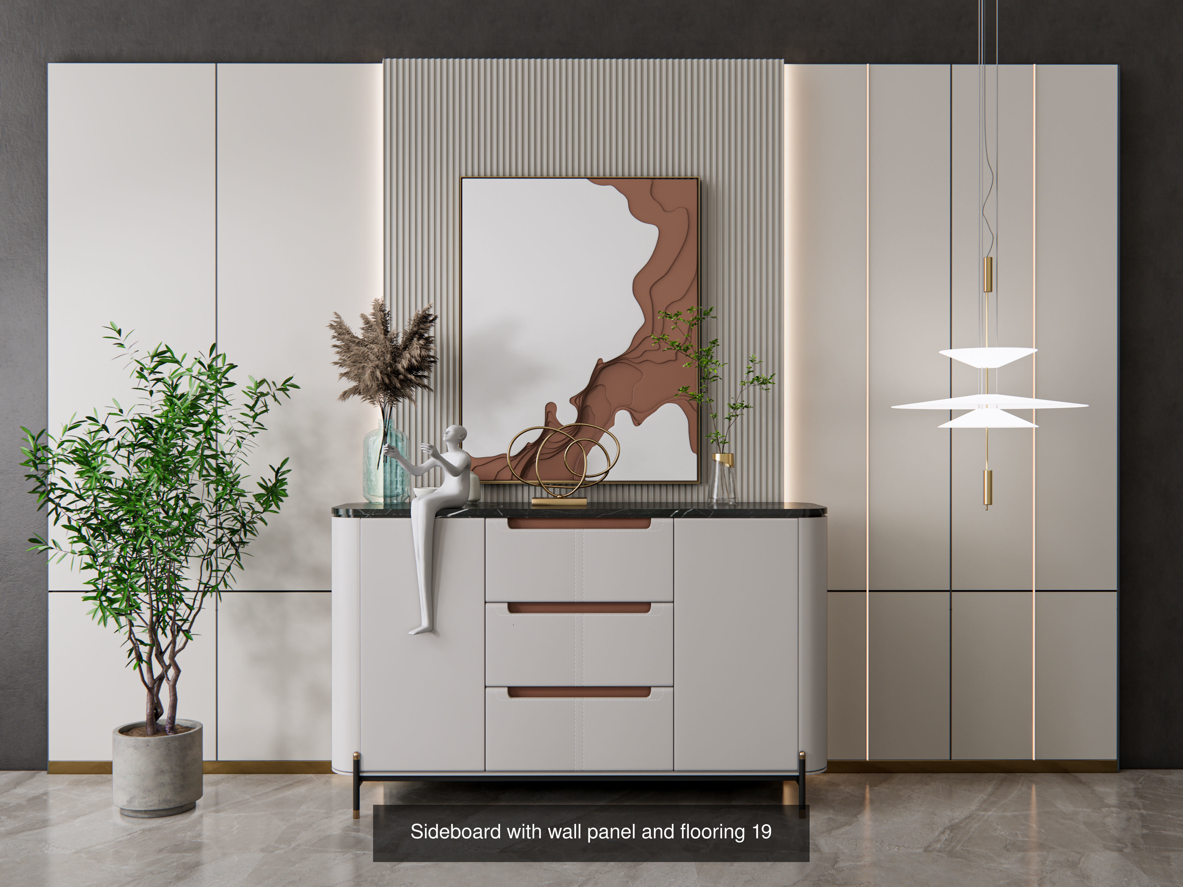 Sideboards paired with wall panel Collection No 2 of 16 models _14
