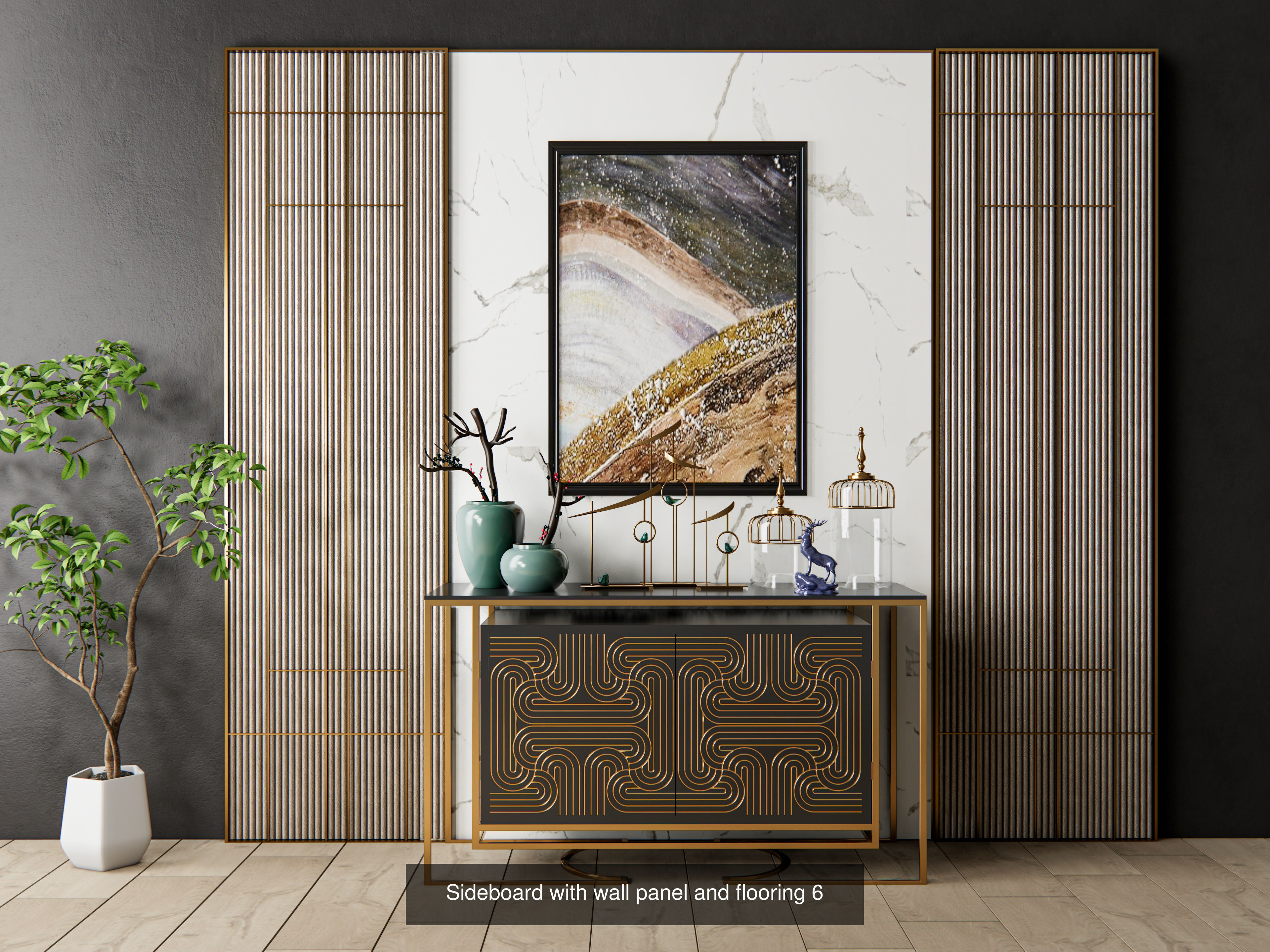 Sideboards paired with wall panel Collection No 2 of 16 models _4