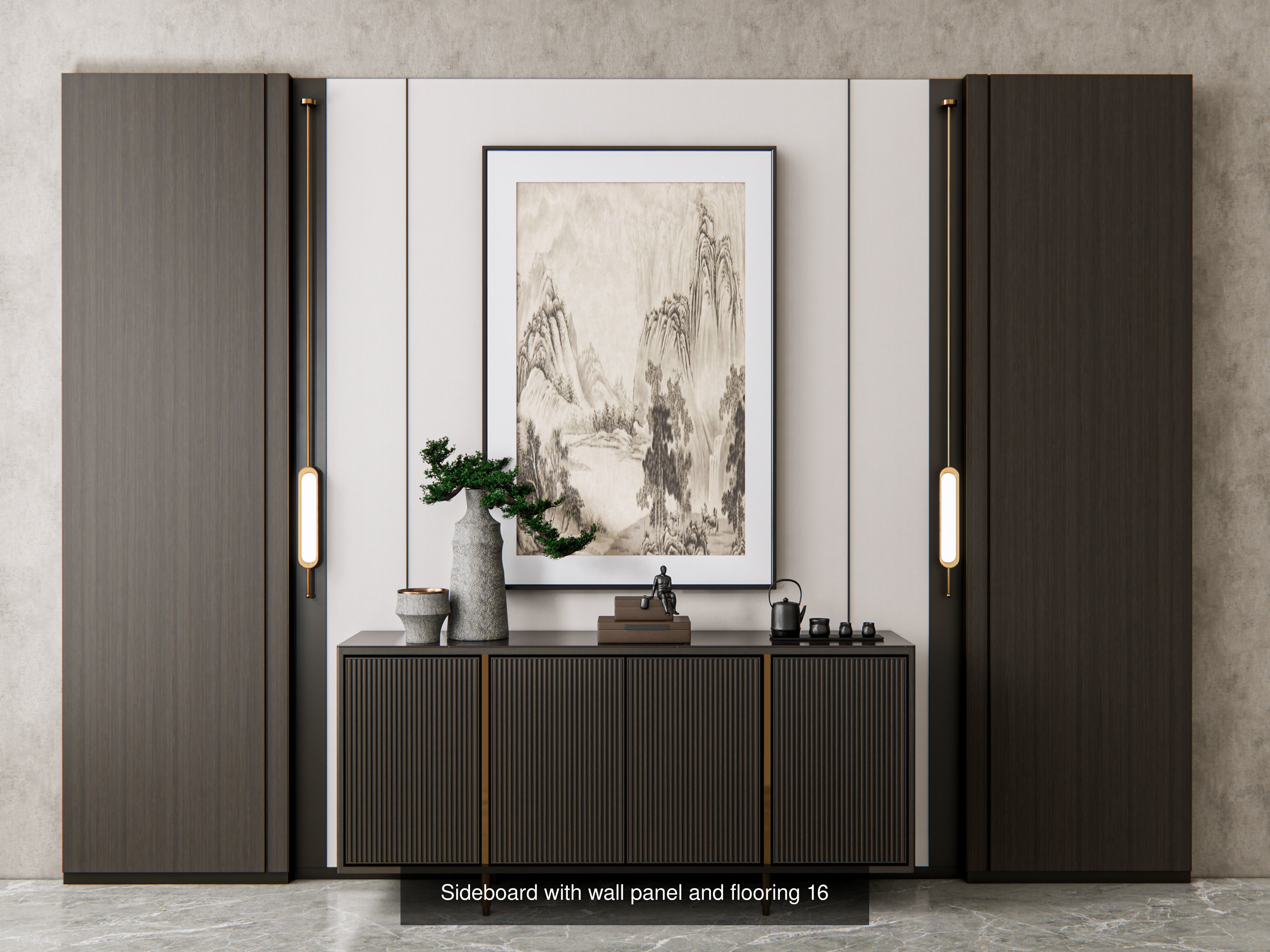 Sideboards paired with wall panel Collection No 2 of 16 models _11