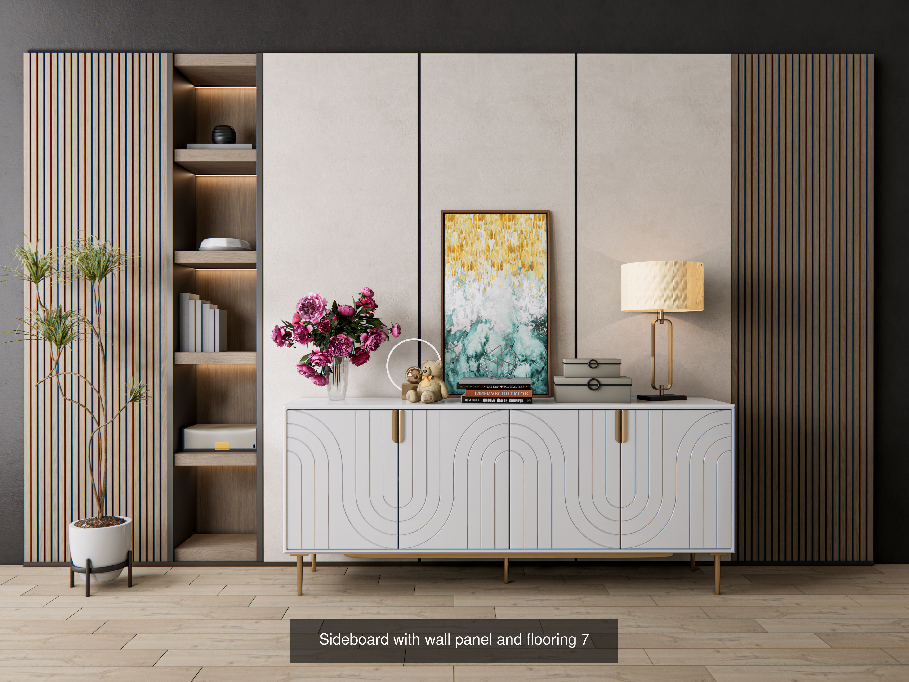 Sideboards paired with wall panel Collection No 2 of 16 models _5