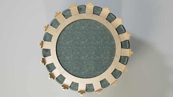 Elegant Designer Ottoman 3D model 5