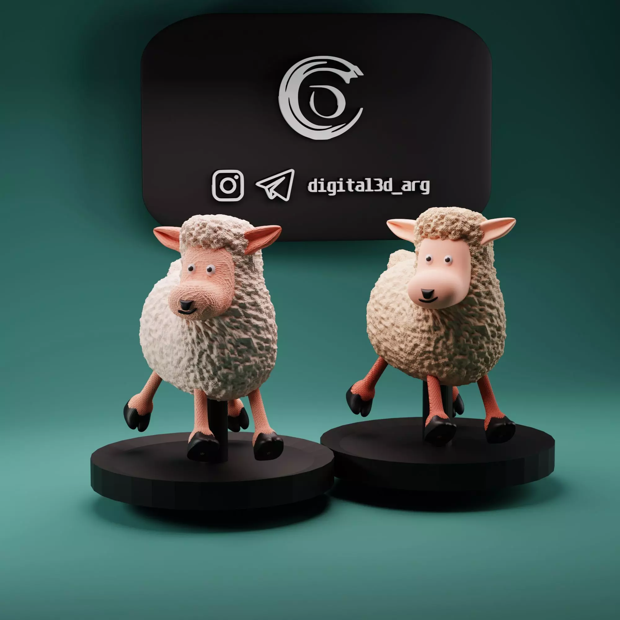 SHEEP CARTOON STATUE 3D print model