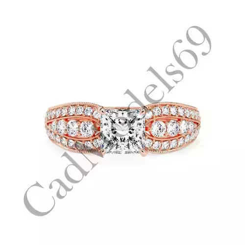 Engagement Ring47 3DM Model with 28 IMAGES and 7 VIDEOS 3D print model