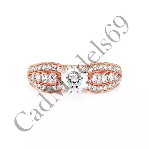 Engagement Ring50 3DM Model with 28 IMAGES and 7 VIDEOS 3D print model