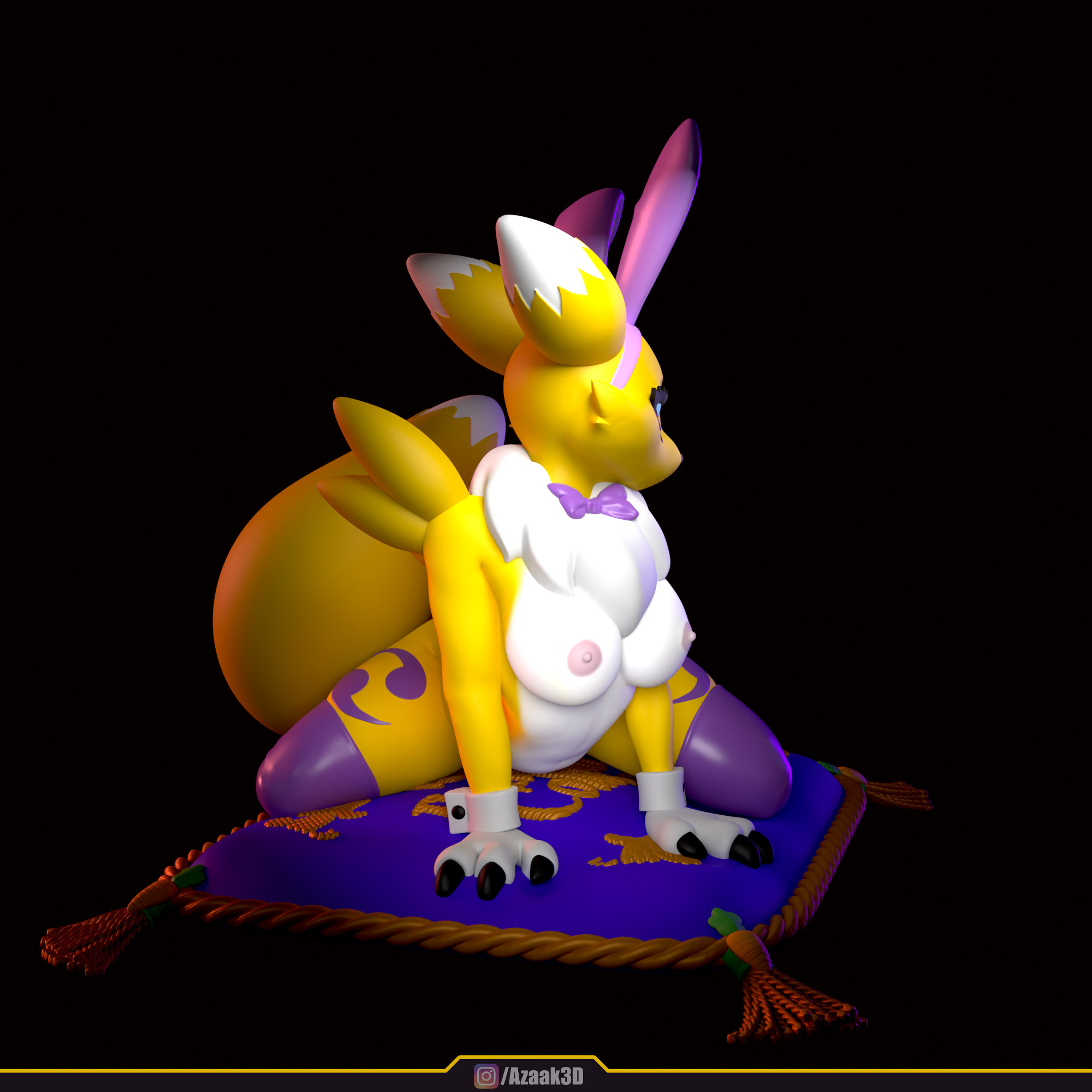 Renamon - Bunnysuit Collection With NSFW variant 3D print model_96