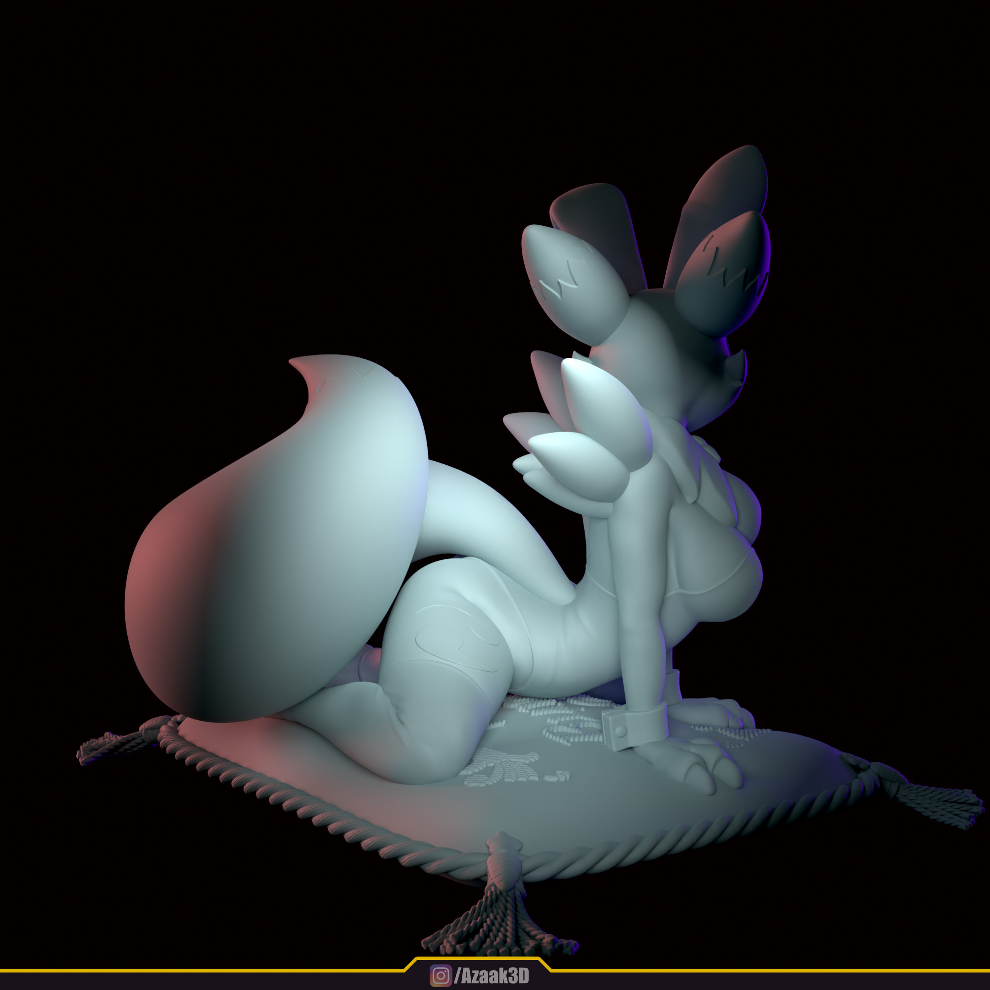 Renamon - Bunnysuit Collection With NSFW variant 3D print model_88