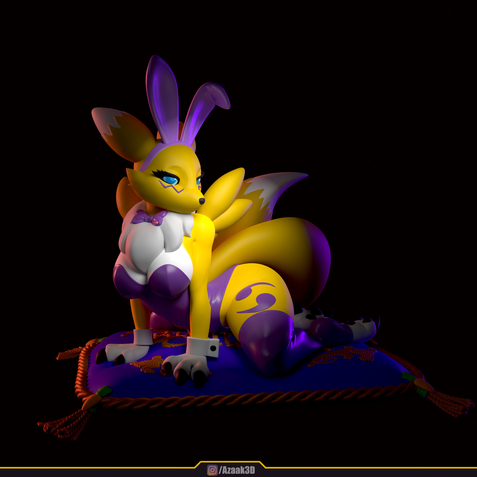 Renamon - Bunnysuit Collection With NSFW variant 3D print model_38