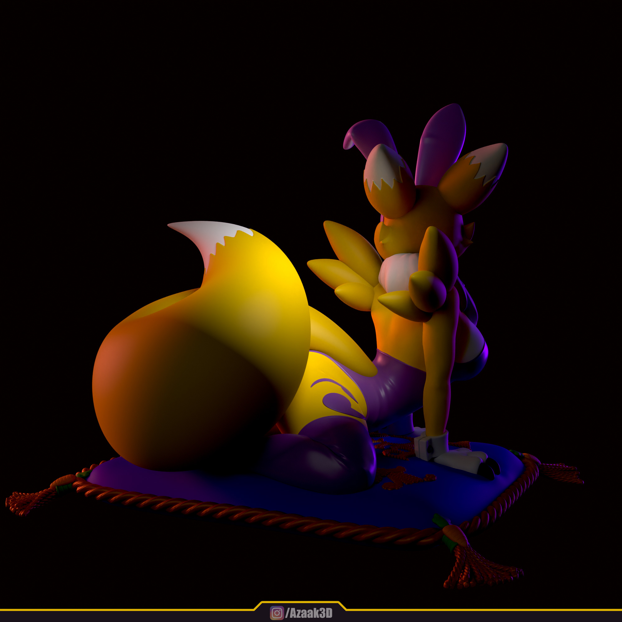 Renamon - Bunnysuit Collection With NSFW variant 3D print model_78