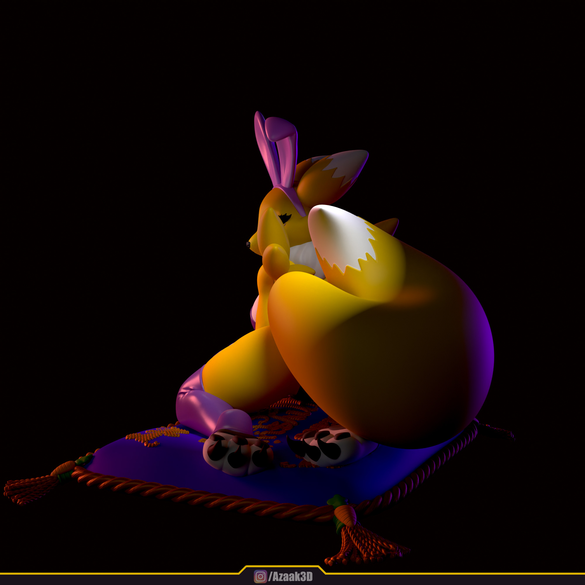 Renamon - Bunnysuit Collection With NSFW variant 3D print model_5