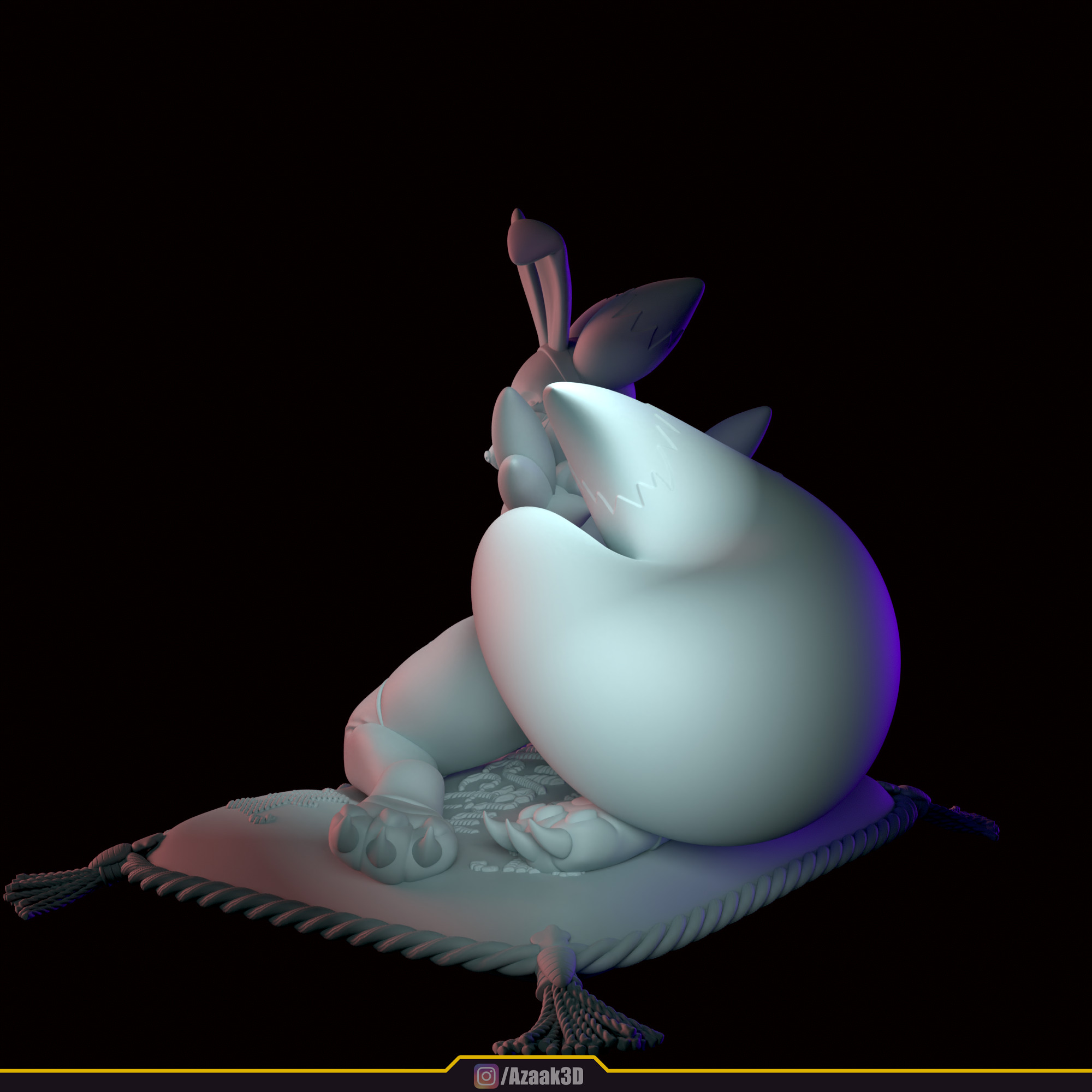 Renamon - Bunnysuit Collection With NSFW variant 3D print model_7