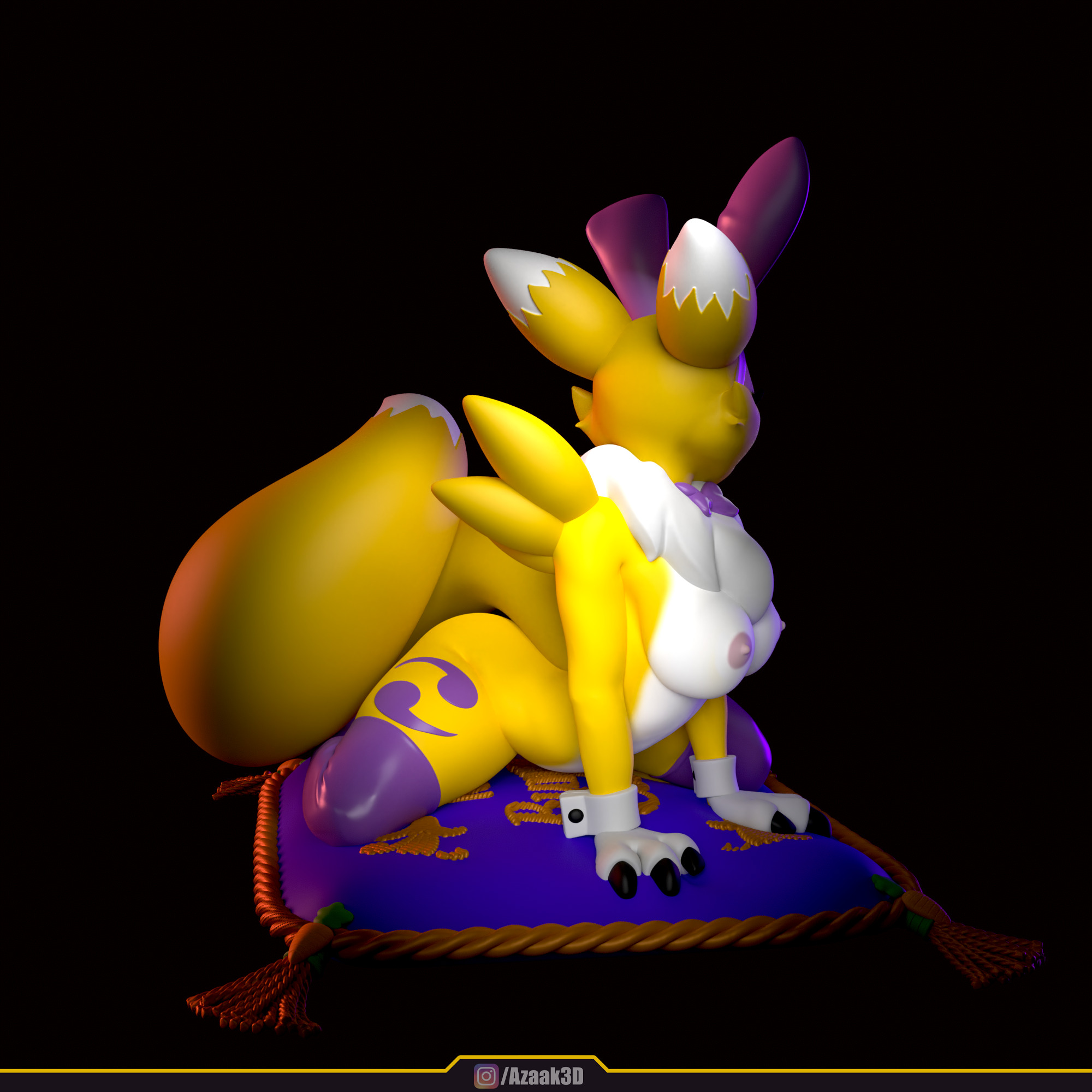 Renamon - Bunnysuit Collection With NSFW variant 3D print model_95