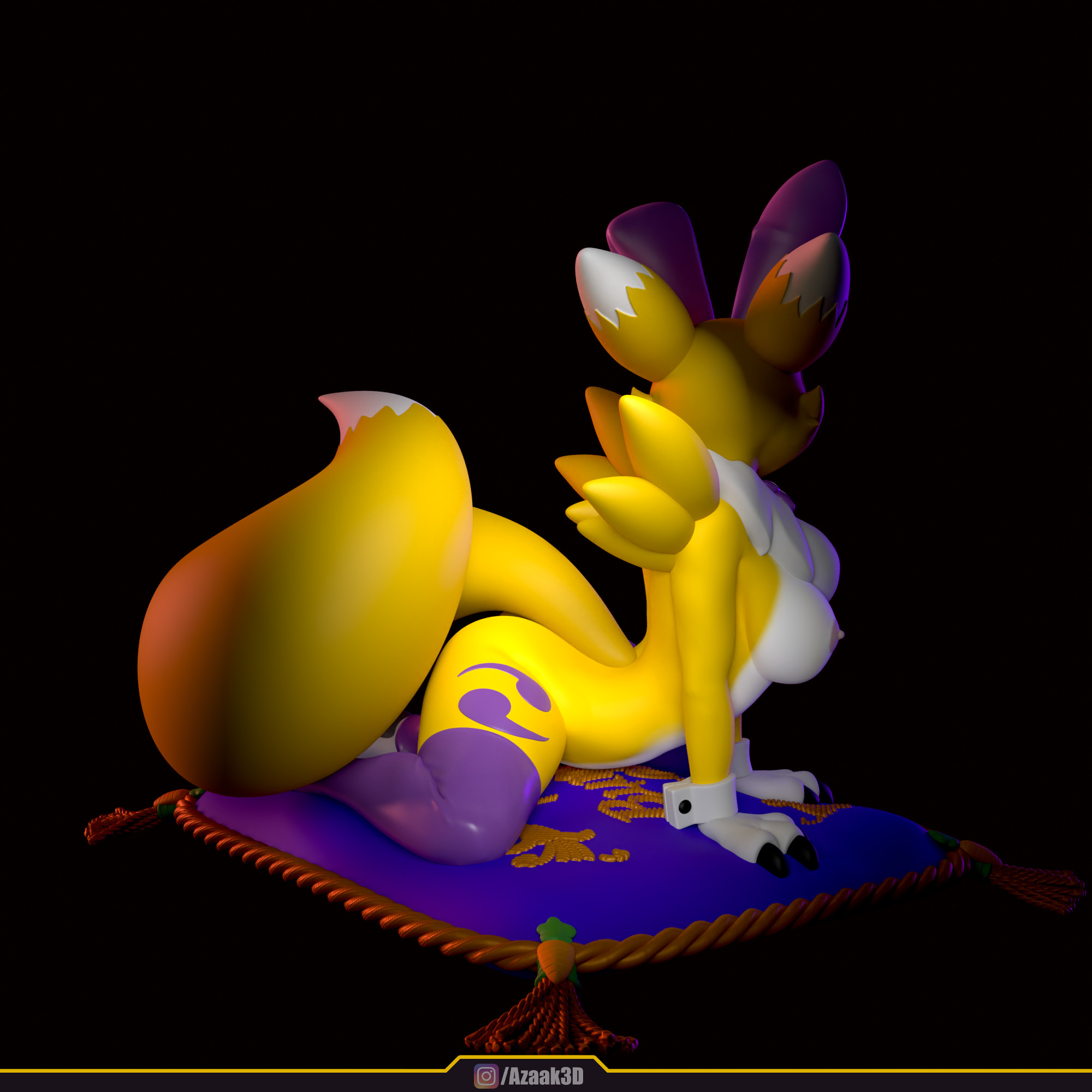 Renamon - Bunnysuit Collection With NSFW variant 3D print model_97