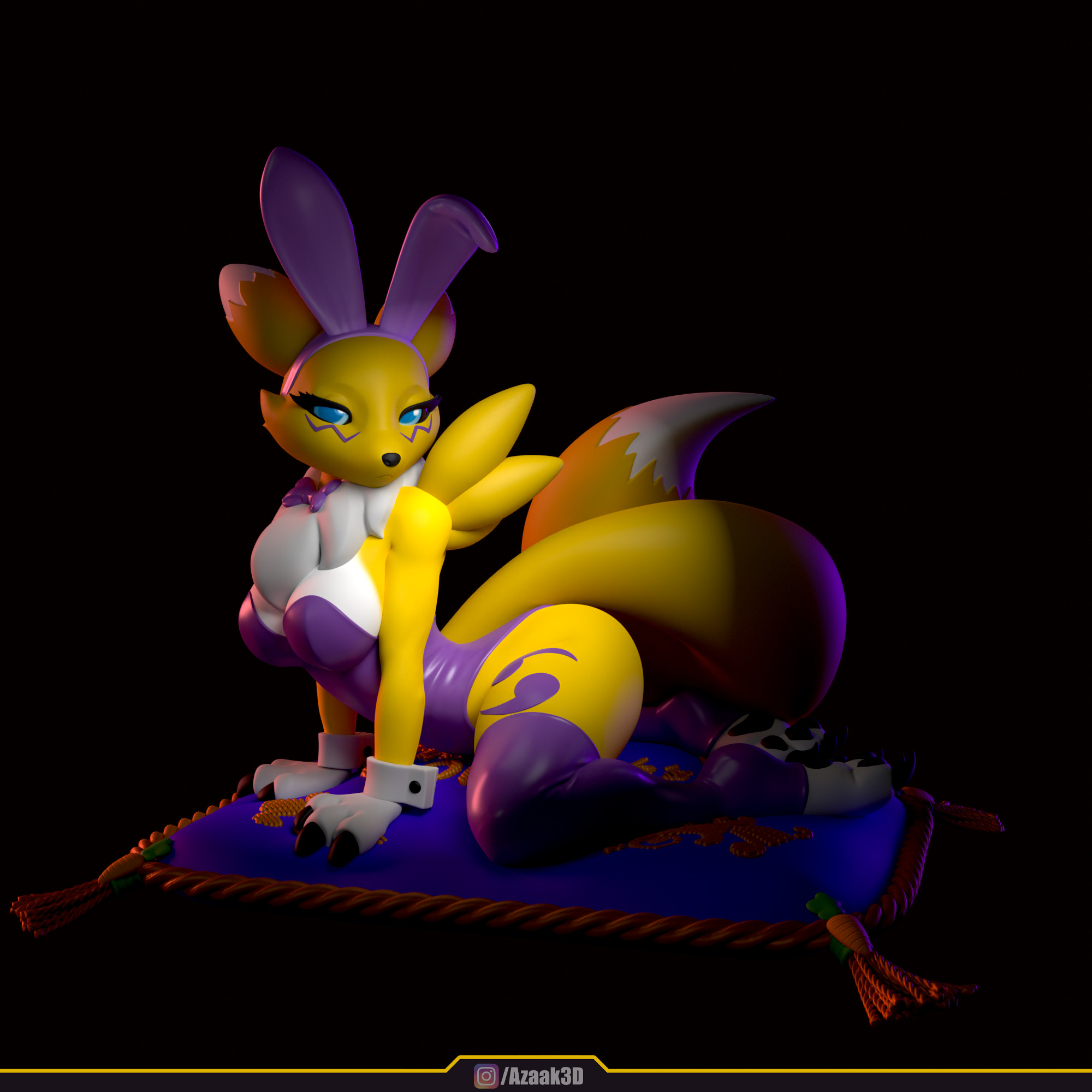 Renamon - Bunnysuit Collection With NSFW variant 3D print model_15
