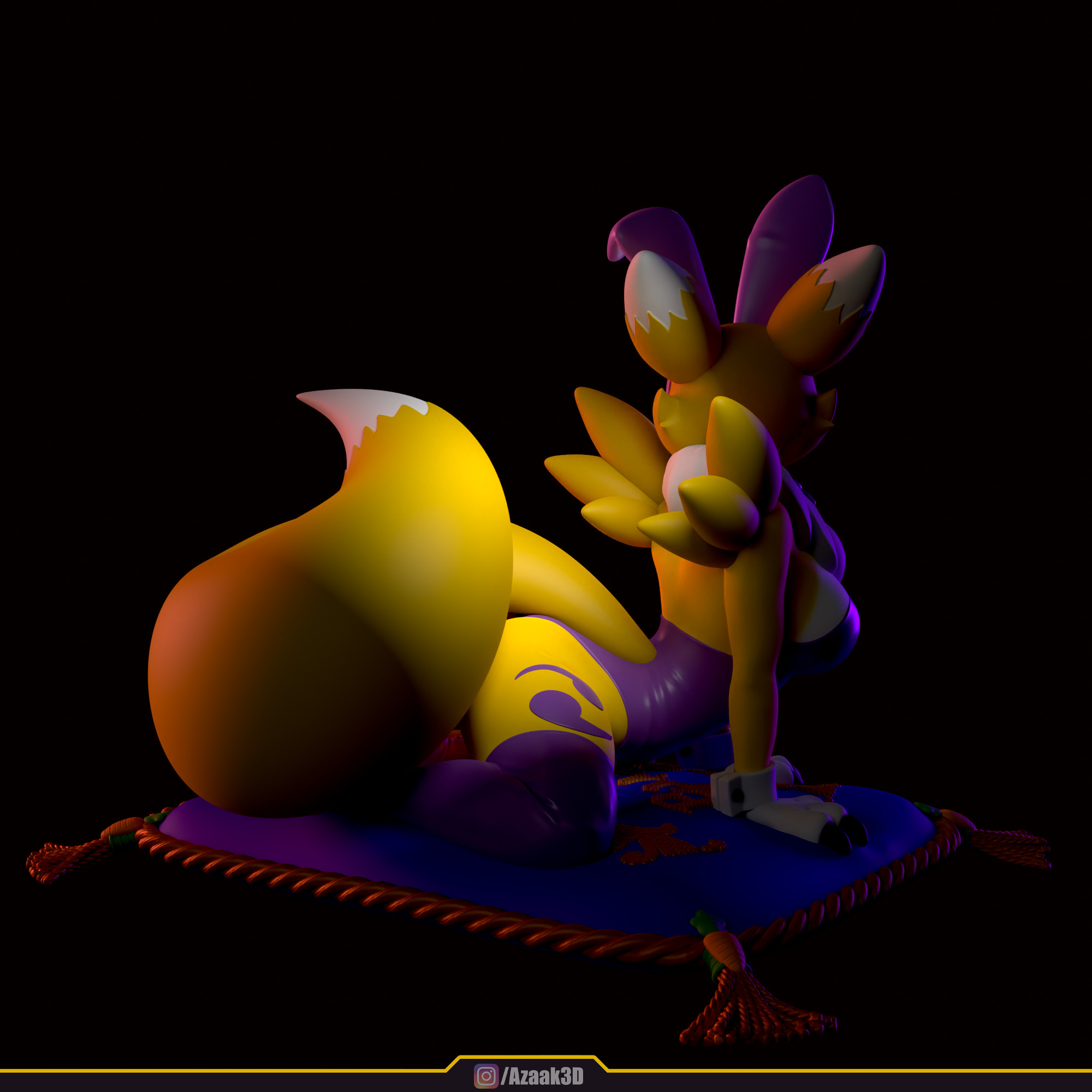 Renamon - Bunnysuit Collection With NSFW variant 3D print model_25