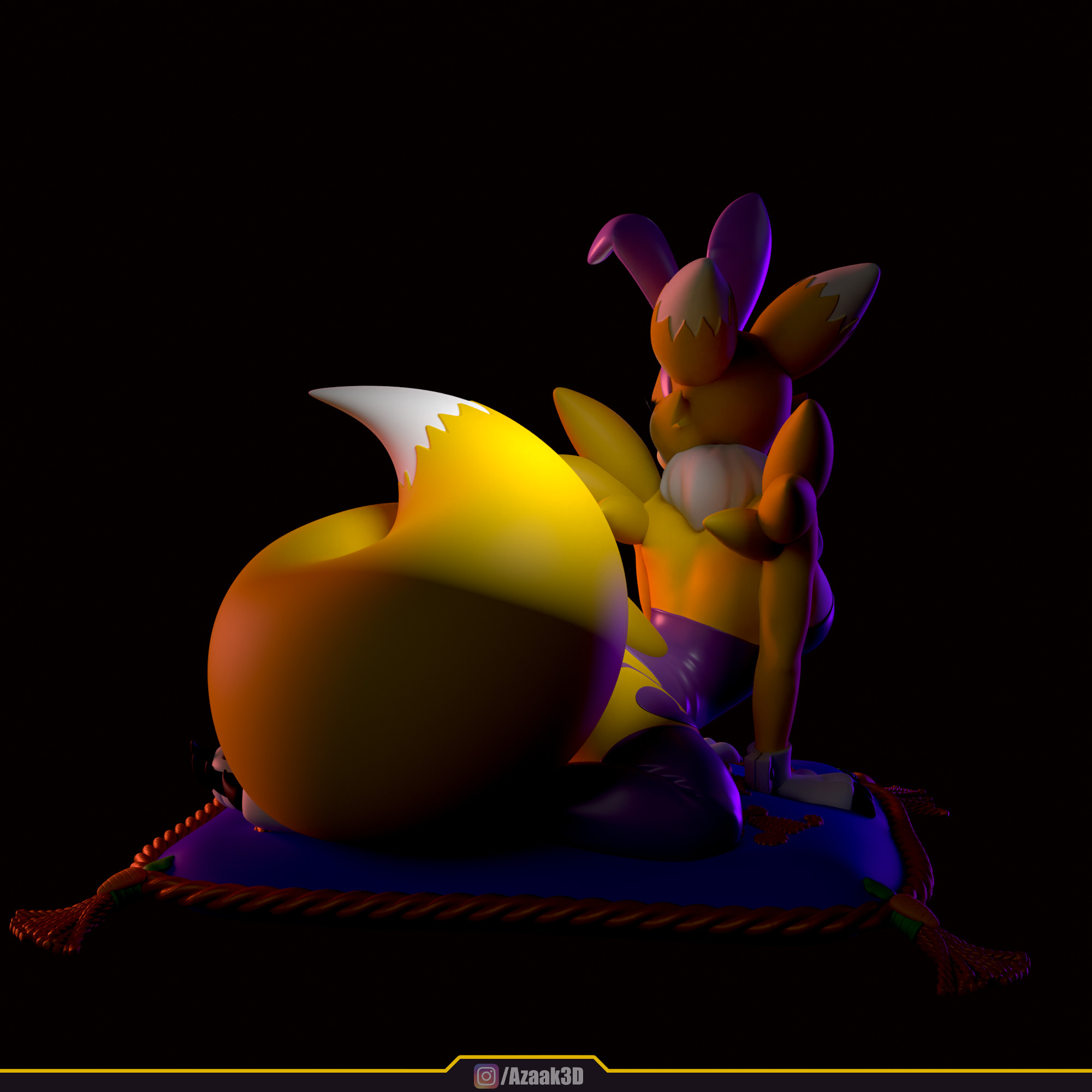 Renamon - Bunnysuit Collection With NSFW variant 3D print model_59