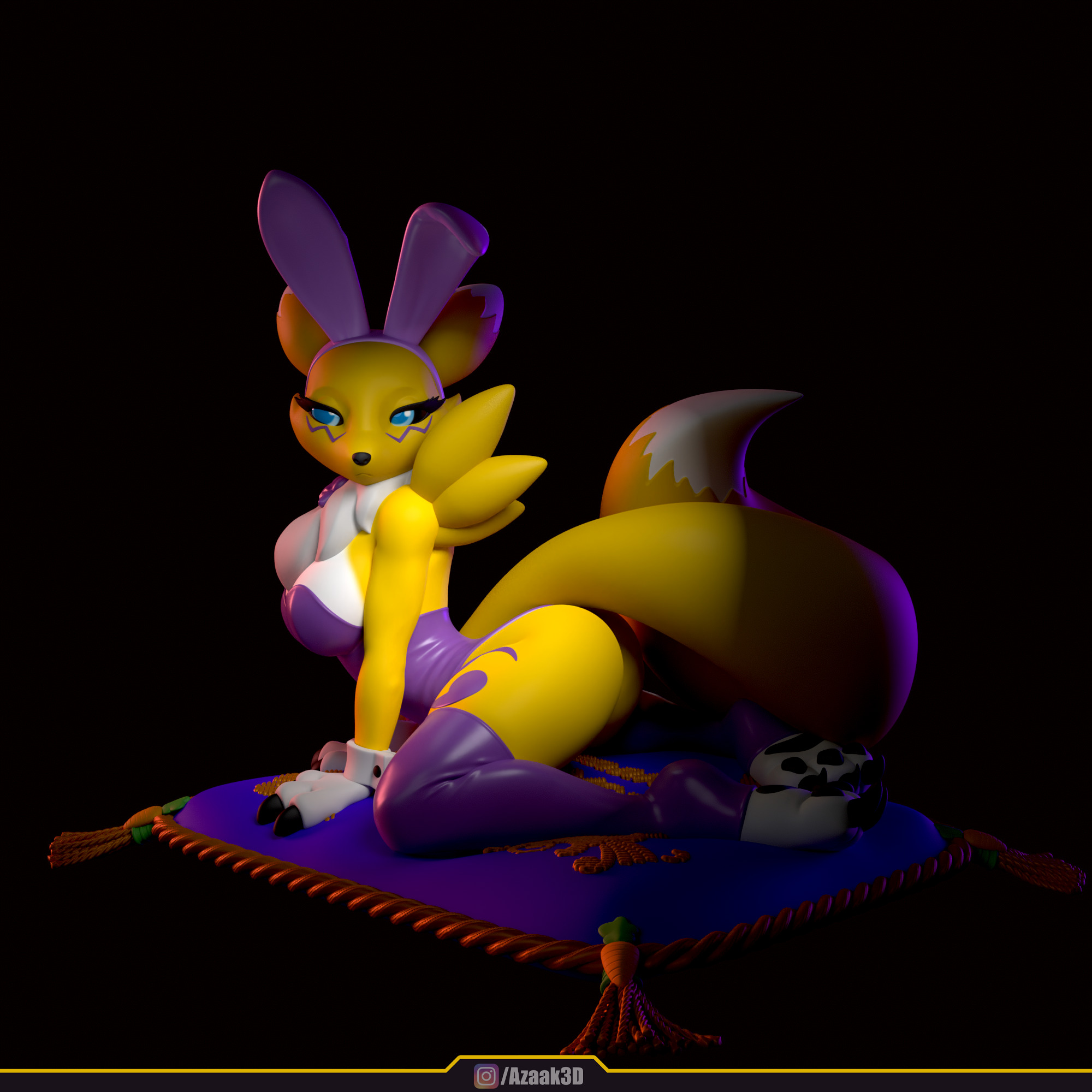 Renamon - Bunnysuit Collection With NSFW variant 3D print model_6