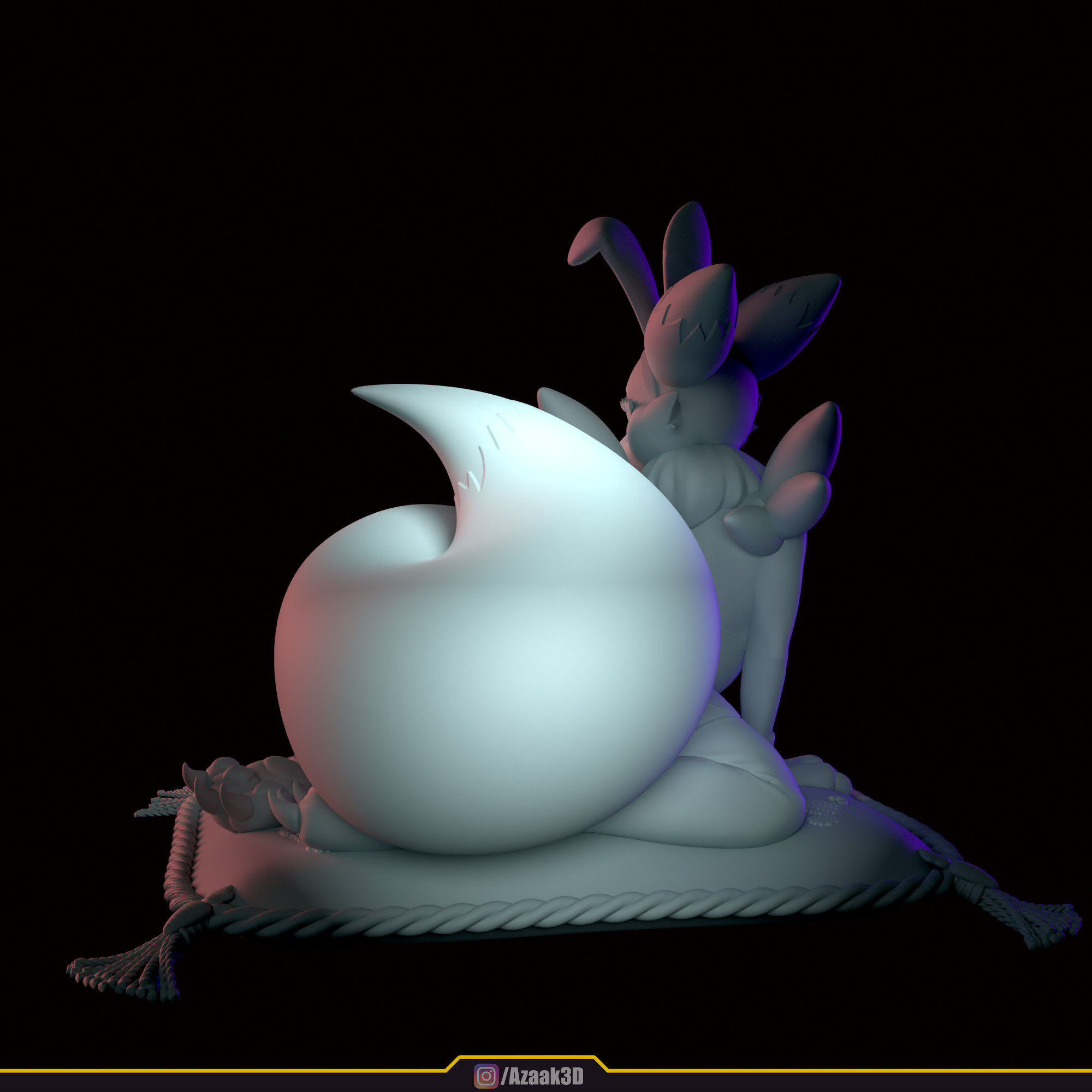 Renamon - Bunnysuit Collection With NSFW variant 3D print model_19