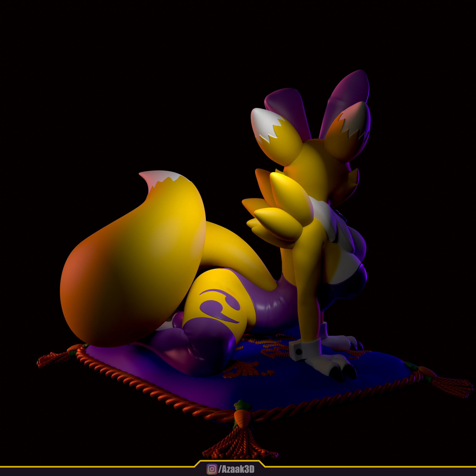 Renamon - Bunnysuit Collection With NSFW variant 3D print model_92