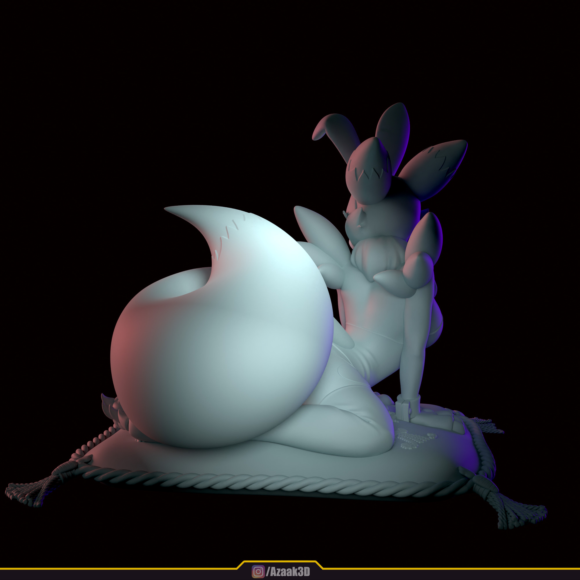 Renamon - Bunnysuit Collection With NSFW variant 3D print model_41
