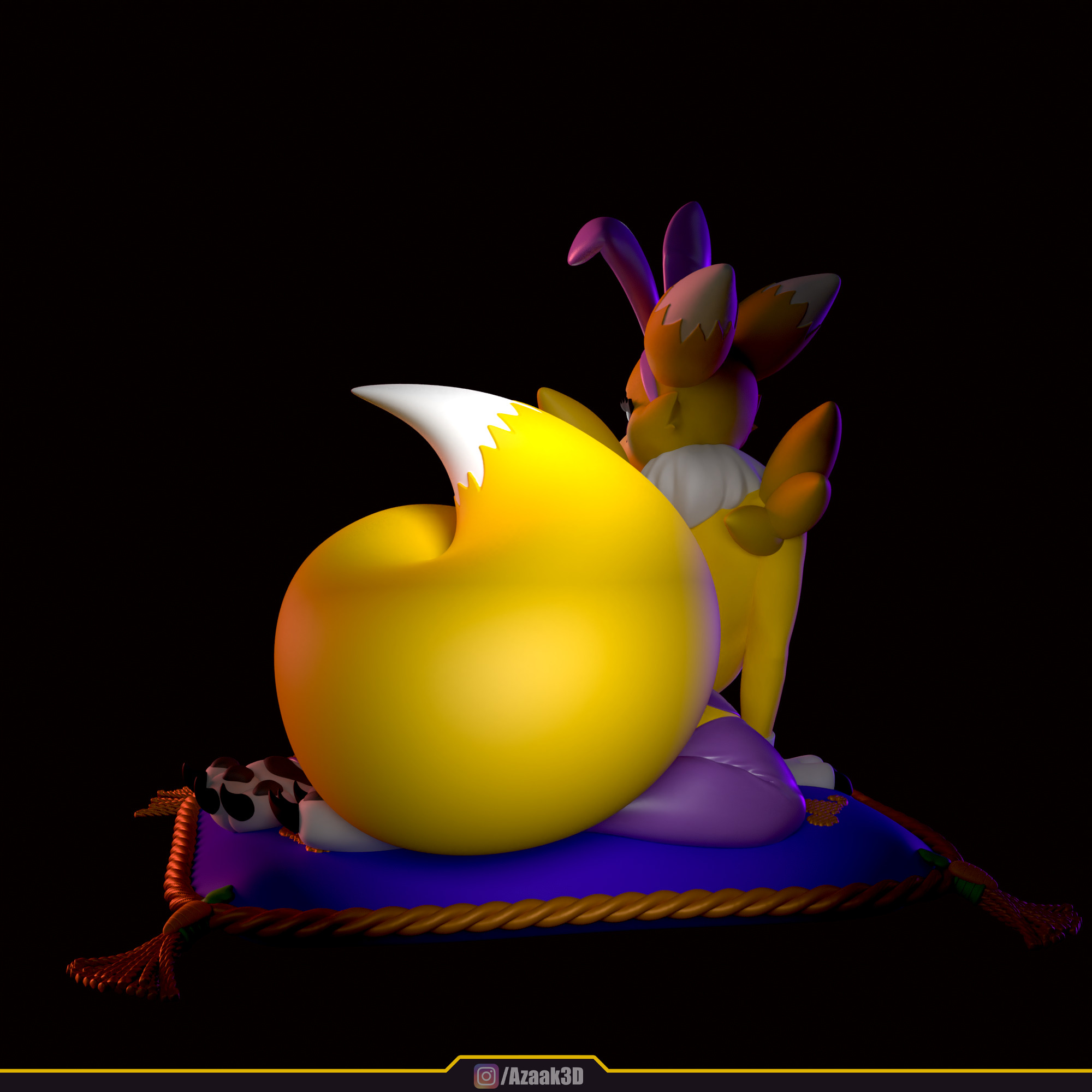 Renamon - Bunnysuit Collection With NSFW variant 3D print model_61