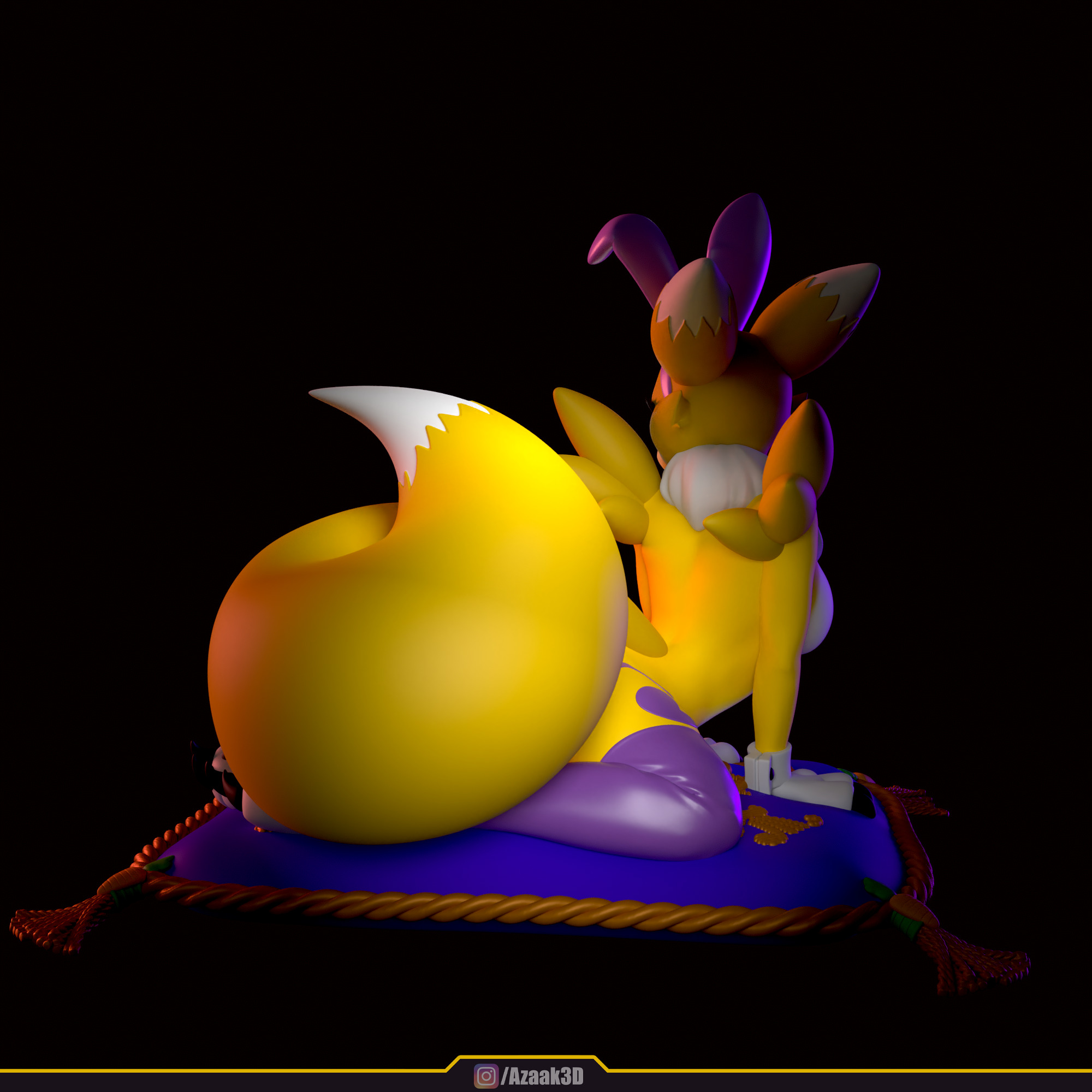 Renamon - Bunnysuit Collection With NSFW variant 3D print model_13