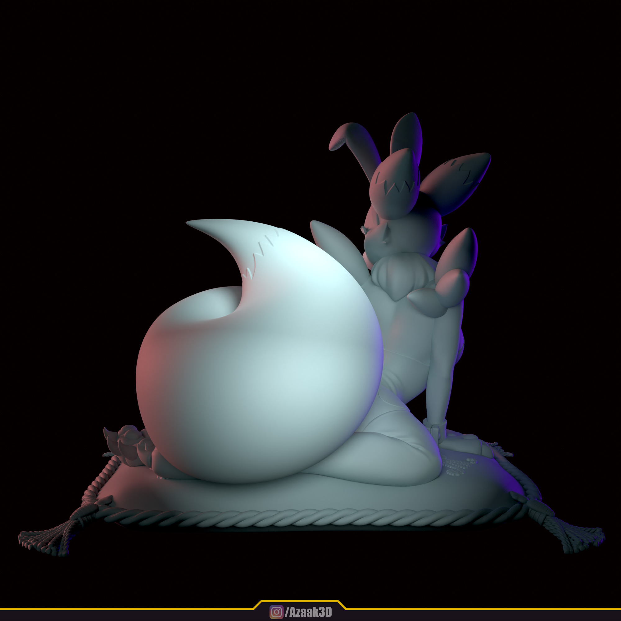 Renamon - Bunnysuit Collection With NSFW variant 3D print model_18