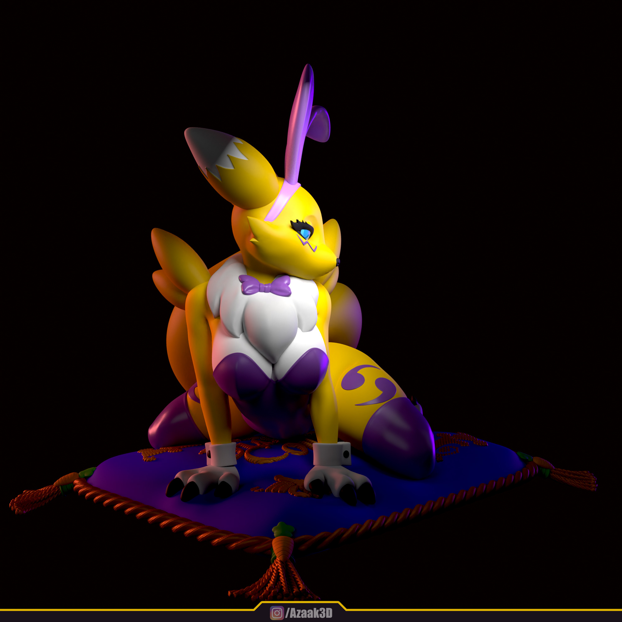 Renamon - Bunnysuit Collection With NSFW variant 3D print model_46