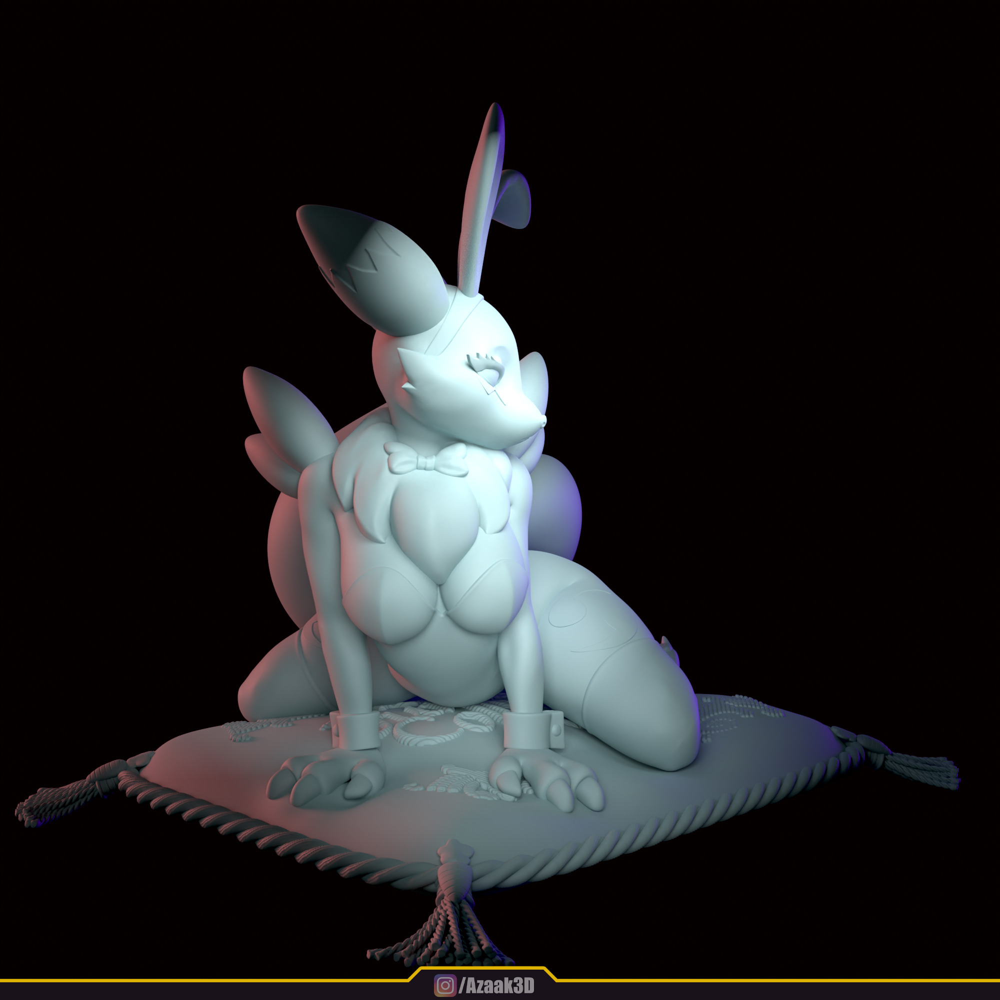Renamon - Bunnysuit Collection With NSFW variant 3D print model_37