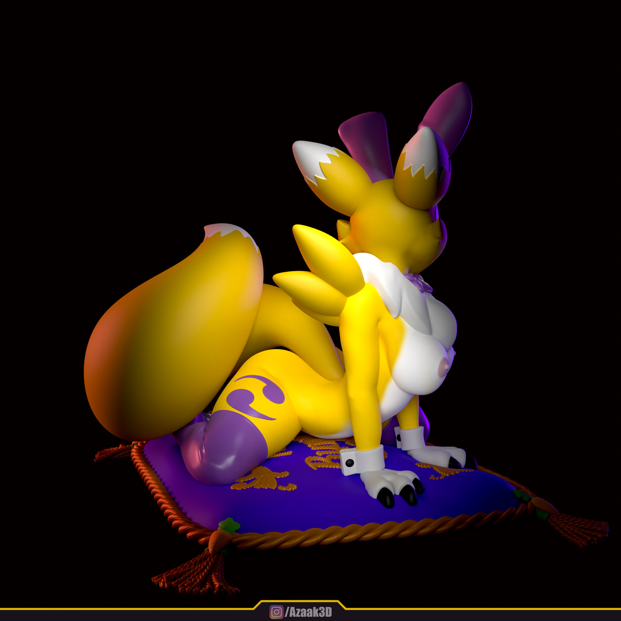 Renamon - Bunnysuit Collection With NSFW variant 3D print model_98