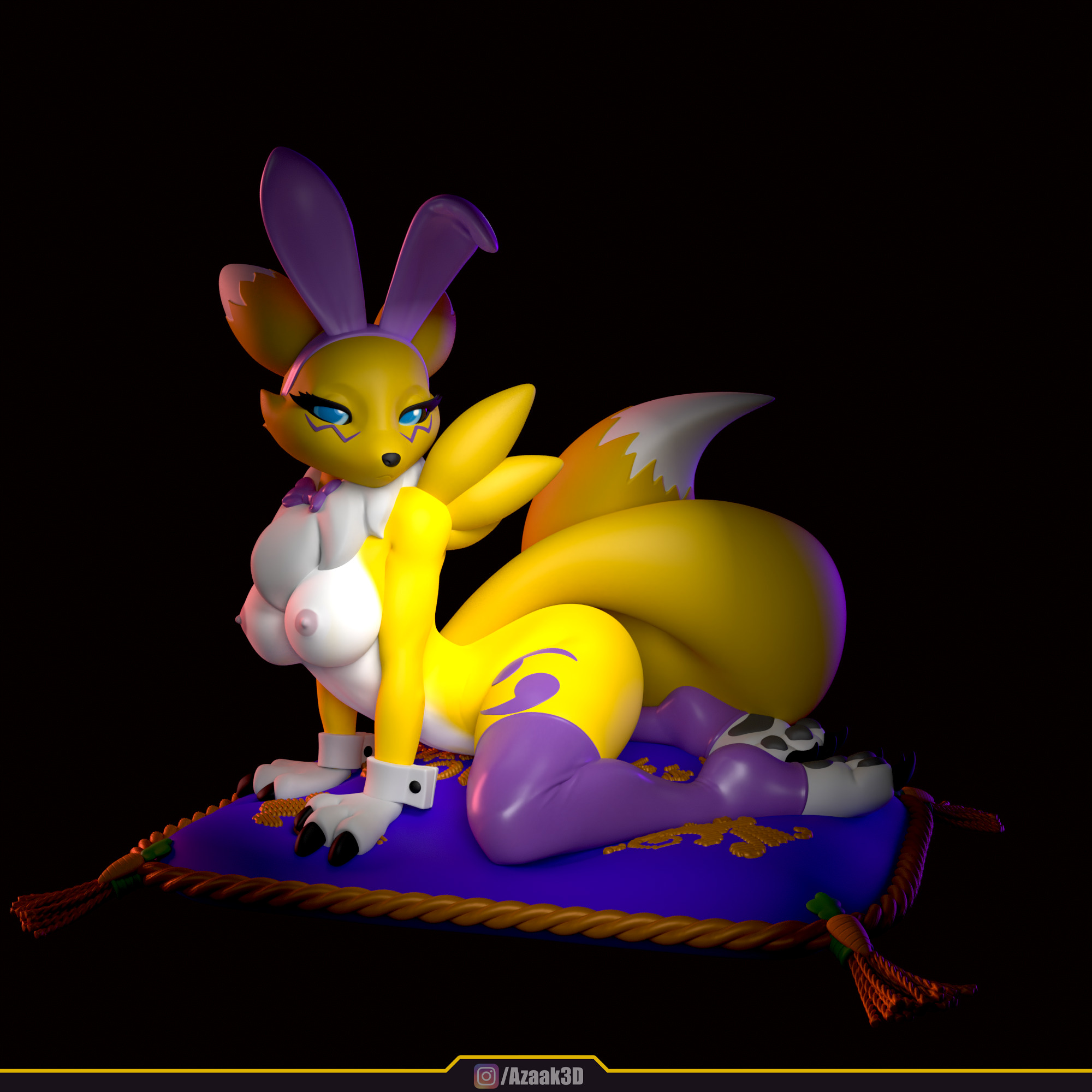 Renamon - Bunnysuit Collection With NSFW variant 3D print model_4
