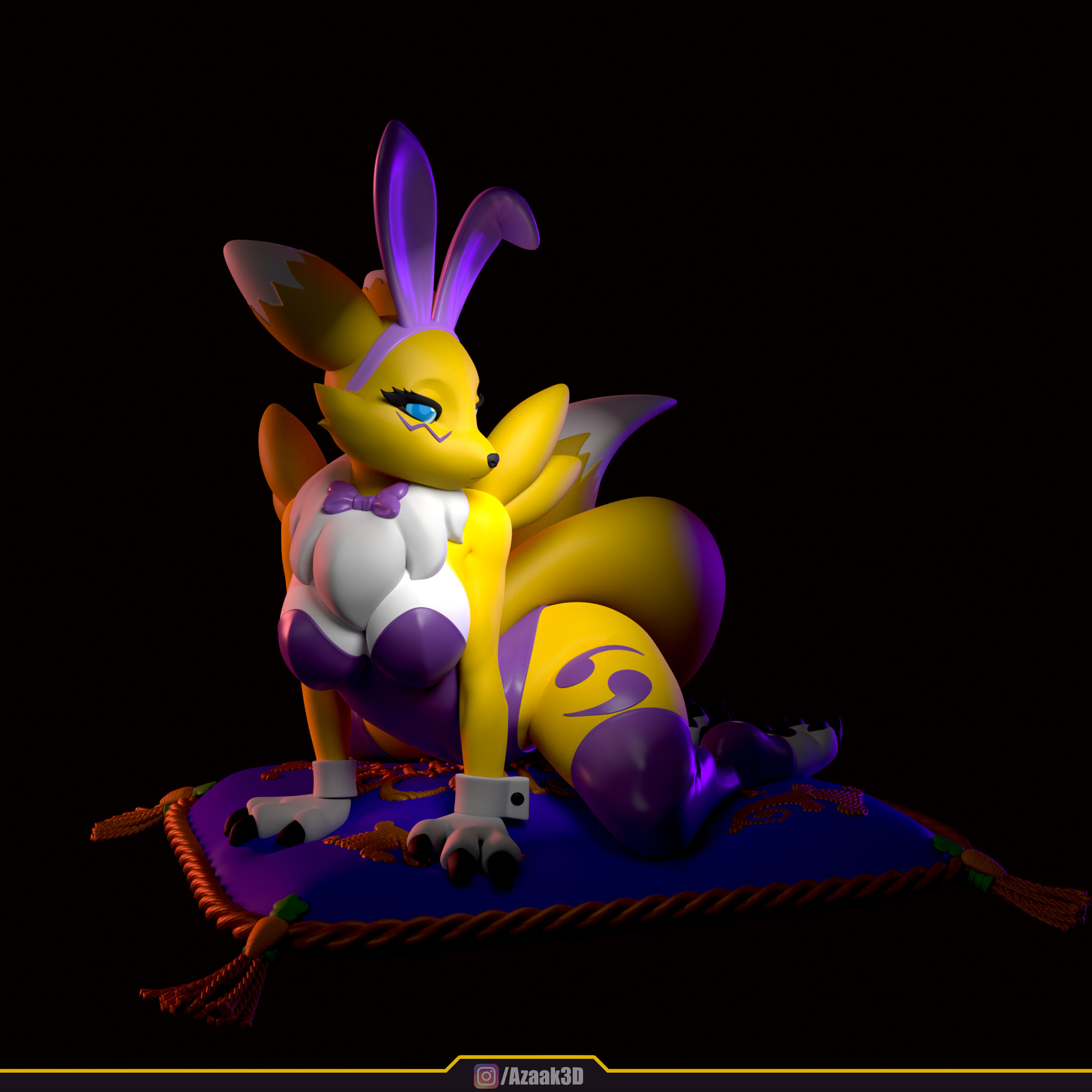 Renamon - Bunnysuit Collection With NSFW variant 3D print model_28