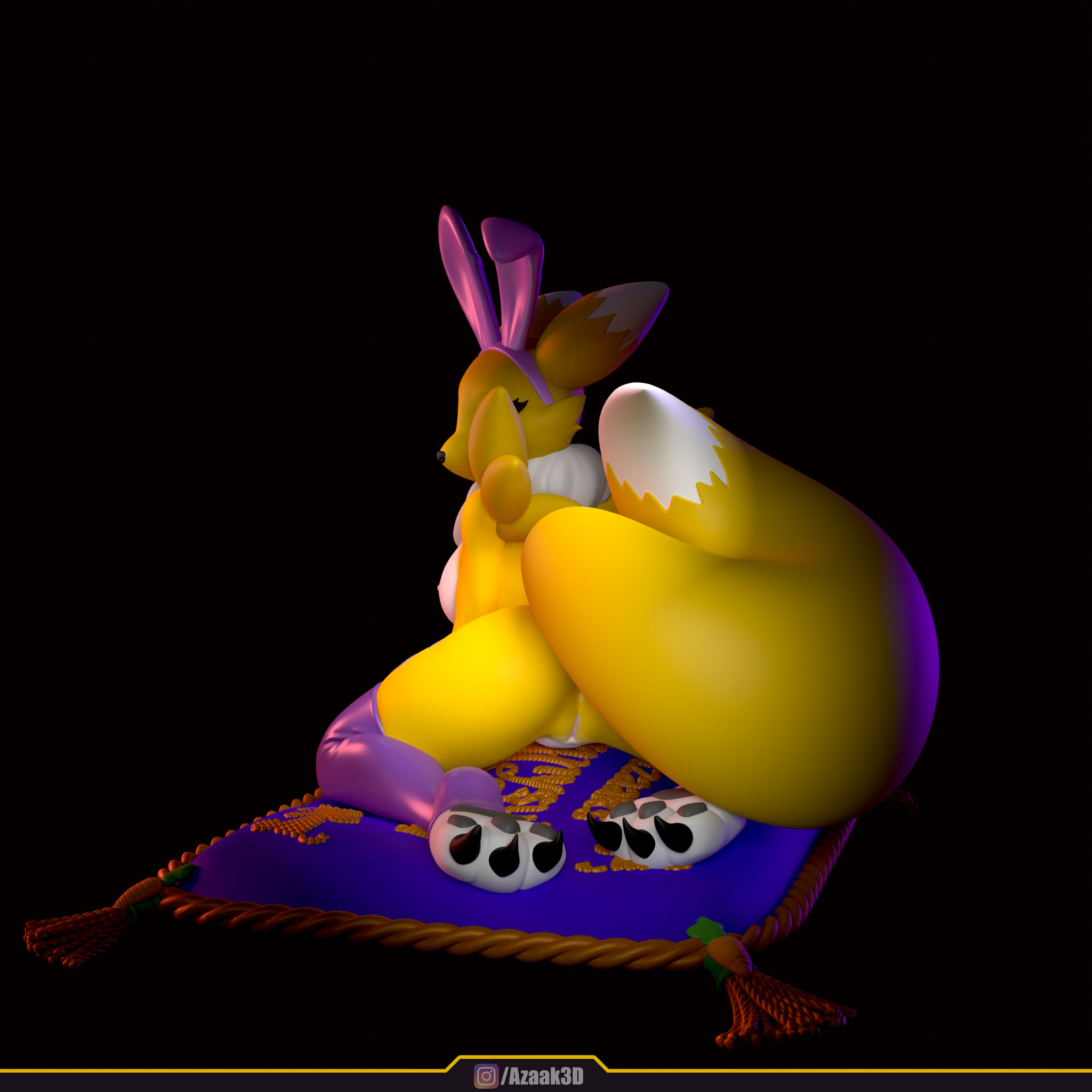 Renamon - Bunnysuit Collection With NSFW variant 3D print model_87