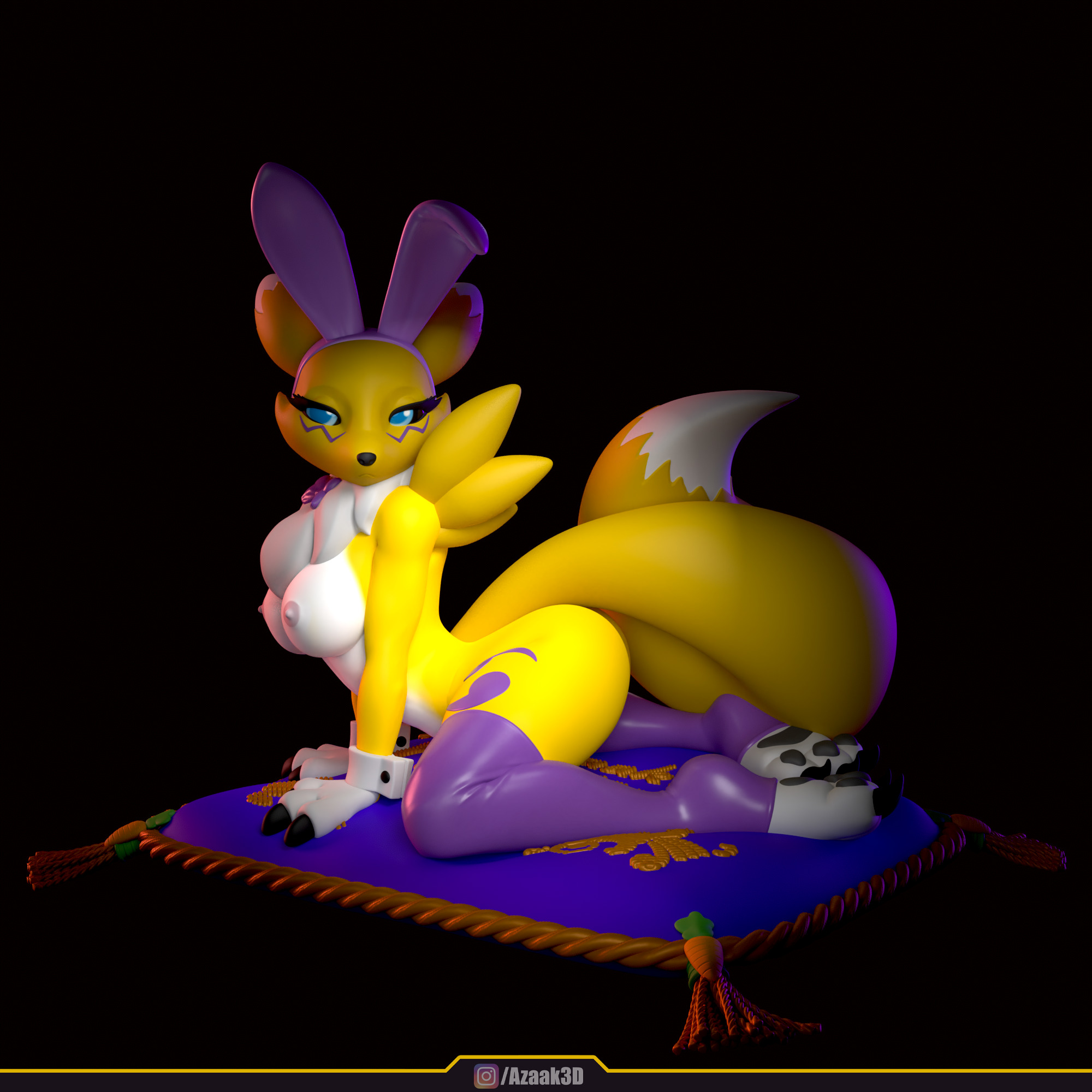 Renamon - Bunnysuit Collection With NSFW variant 3D print model_16
