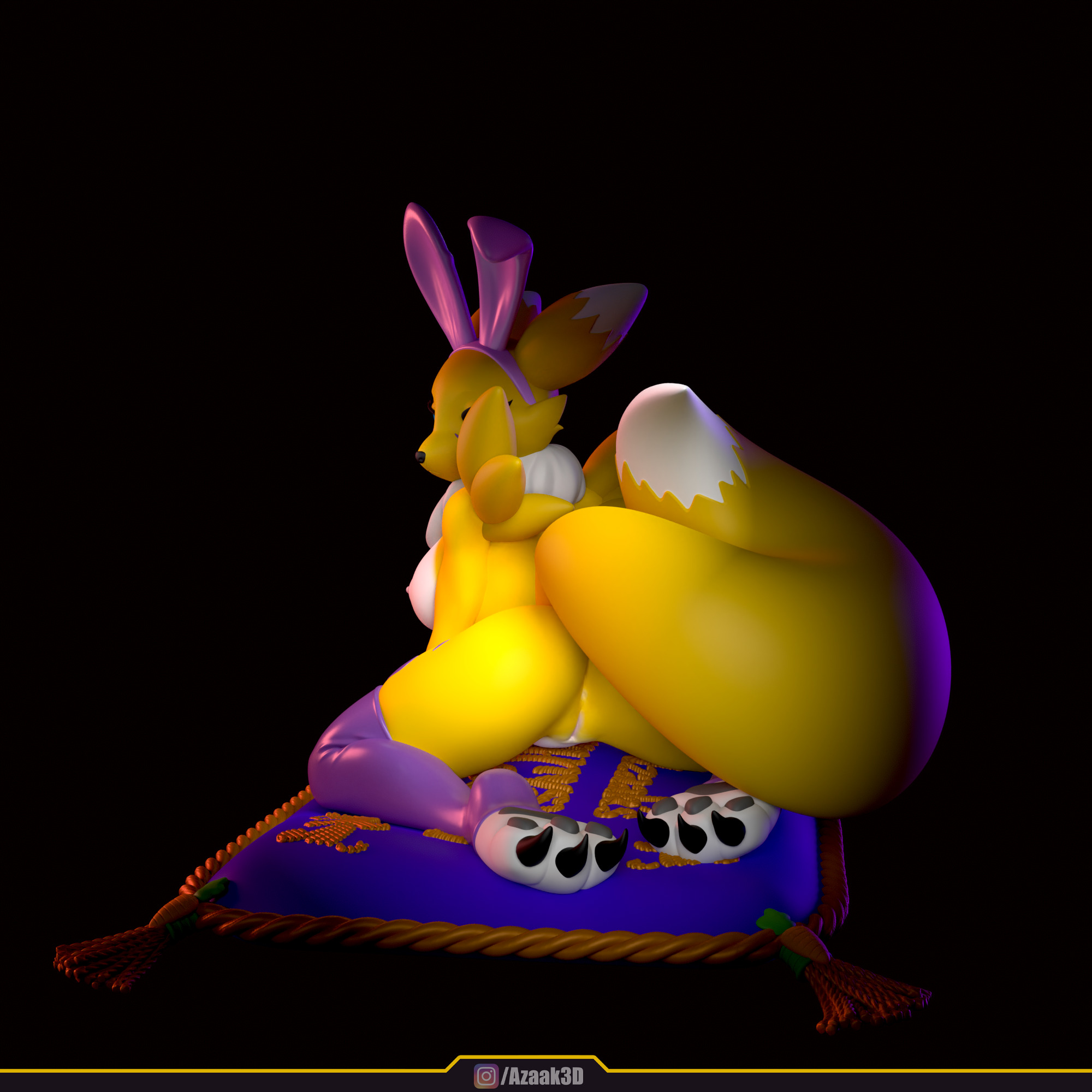 Renamon - Bunnysuit Collection With NSFW variant 3D print model_11