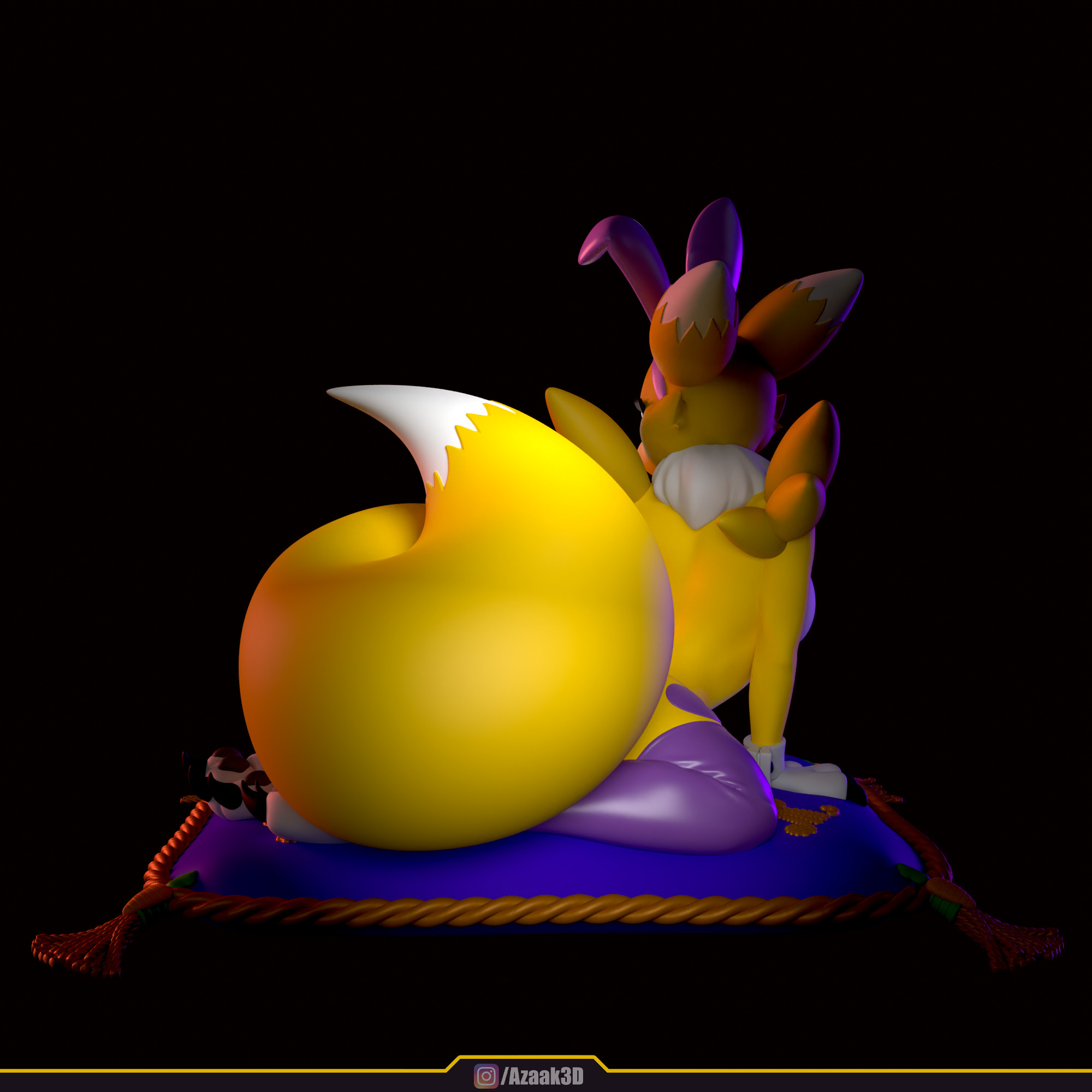 Renamon - Bunnysuit Collection With NSFW variant 3D print model_24