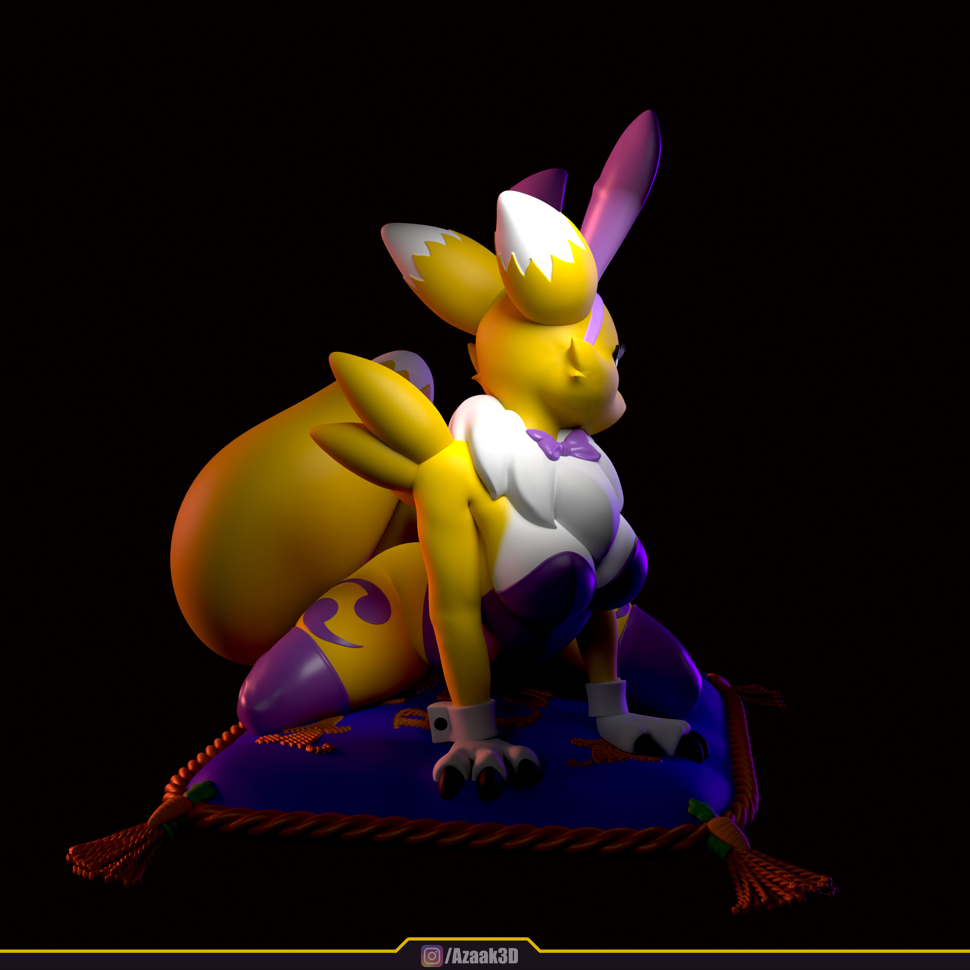 Renamon - Bunnysuit Collection With NSFW variant 3D print model_43