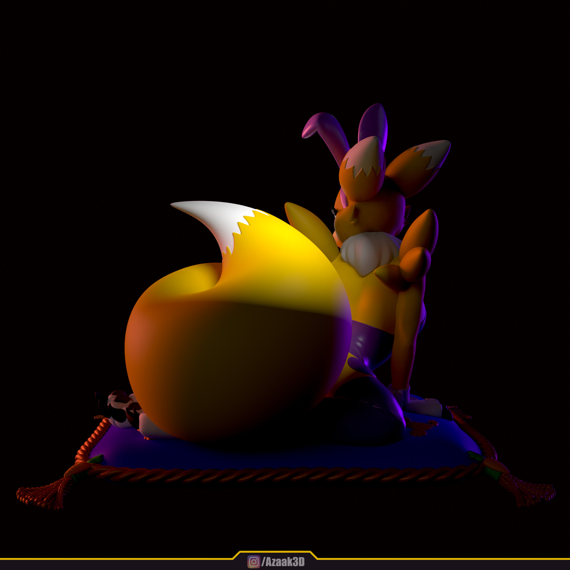 Renamon - Bunnysuit Collection With NSFW variant 3D print model_49