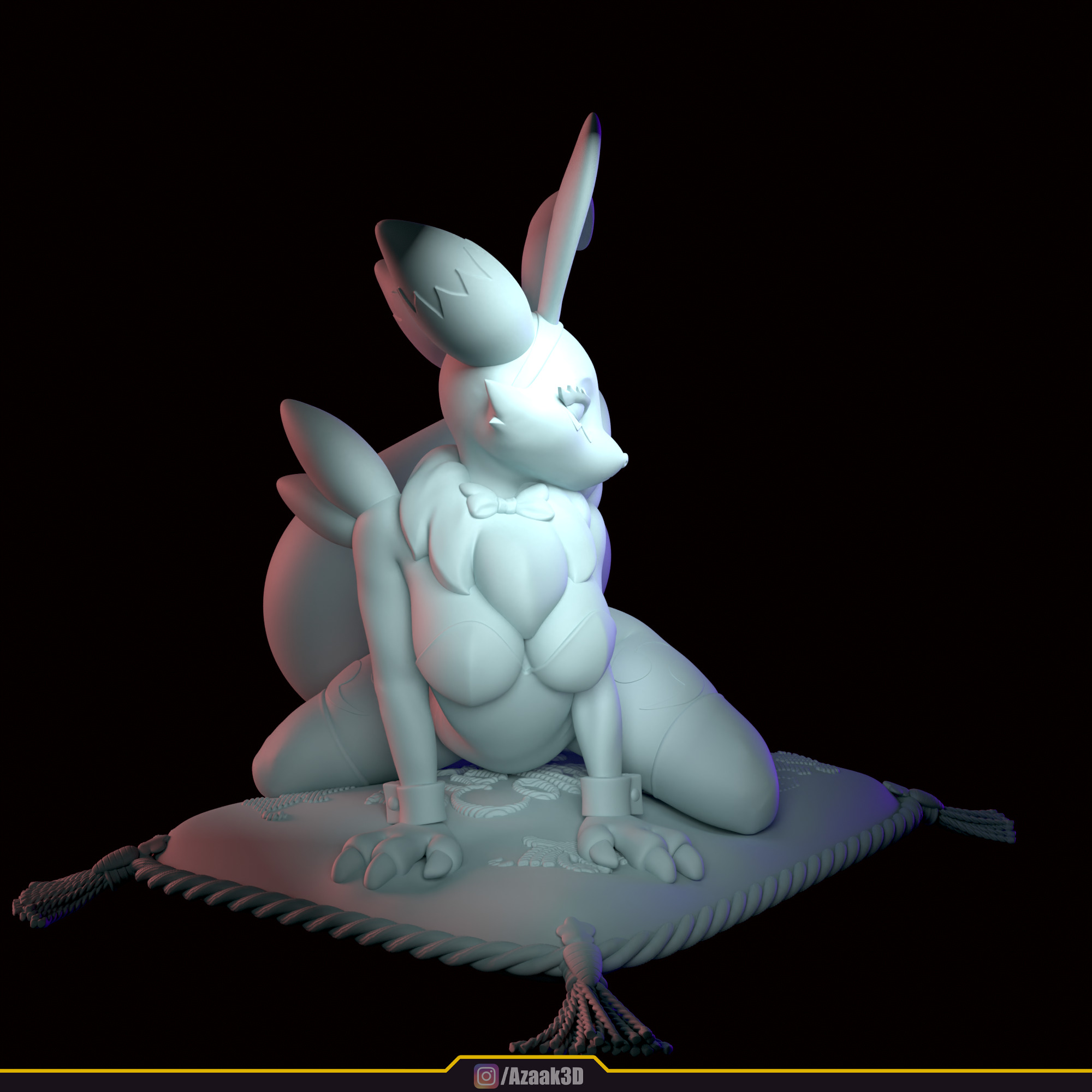 Renamon - Bunnysuit Collection With NSFW variant 3D print model_76
