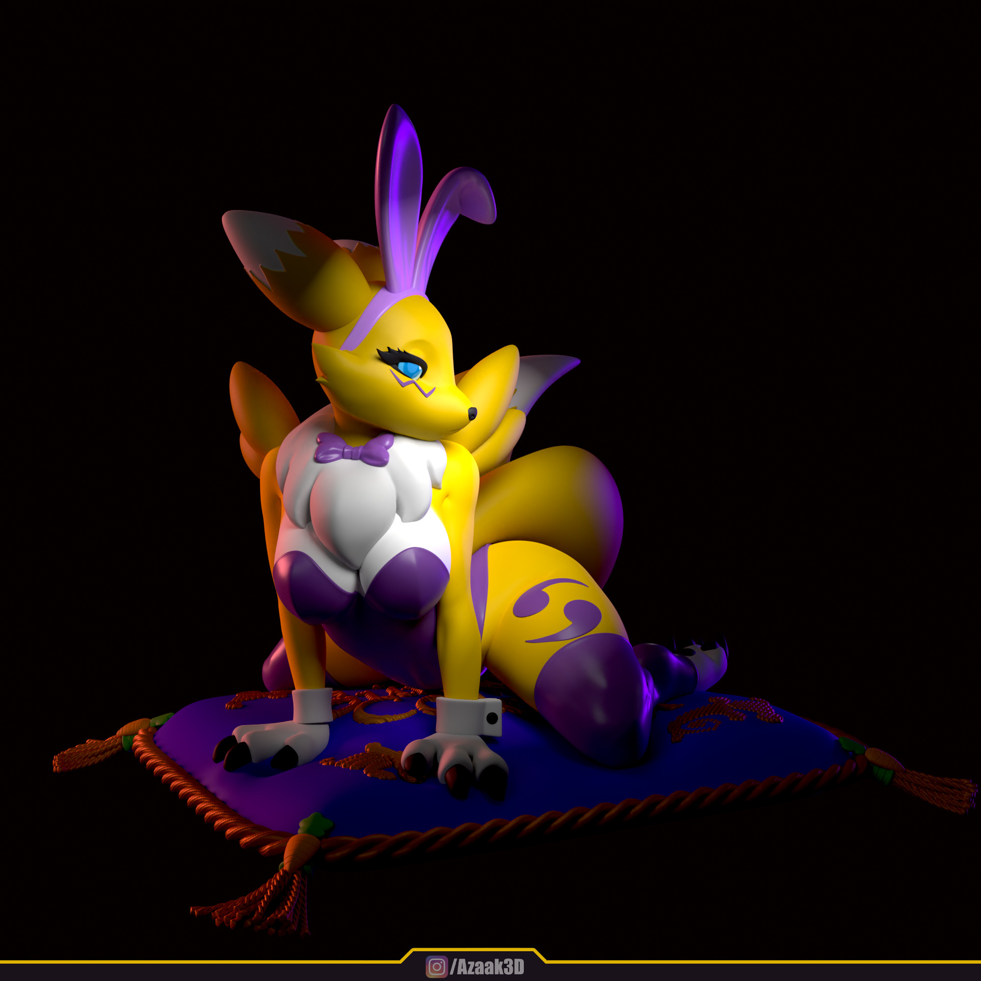 Renamon - Bunnysuit Collection With NSFW variant 3D print model_66