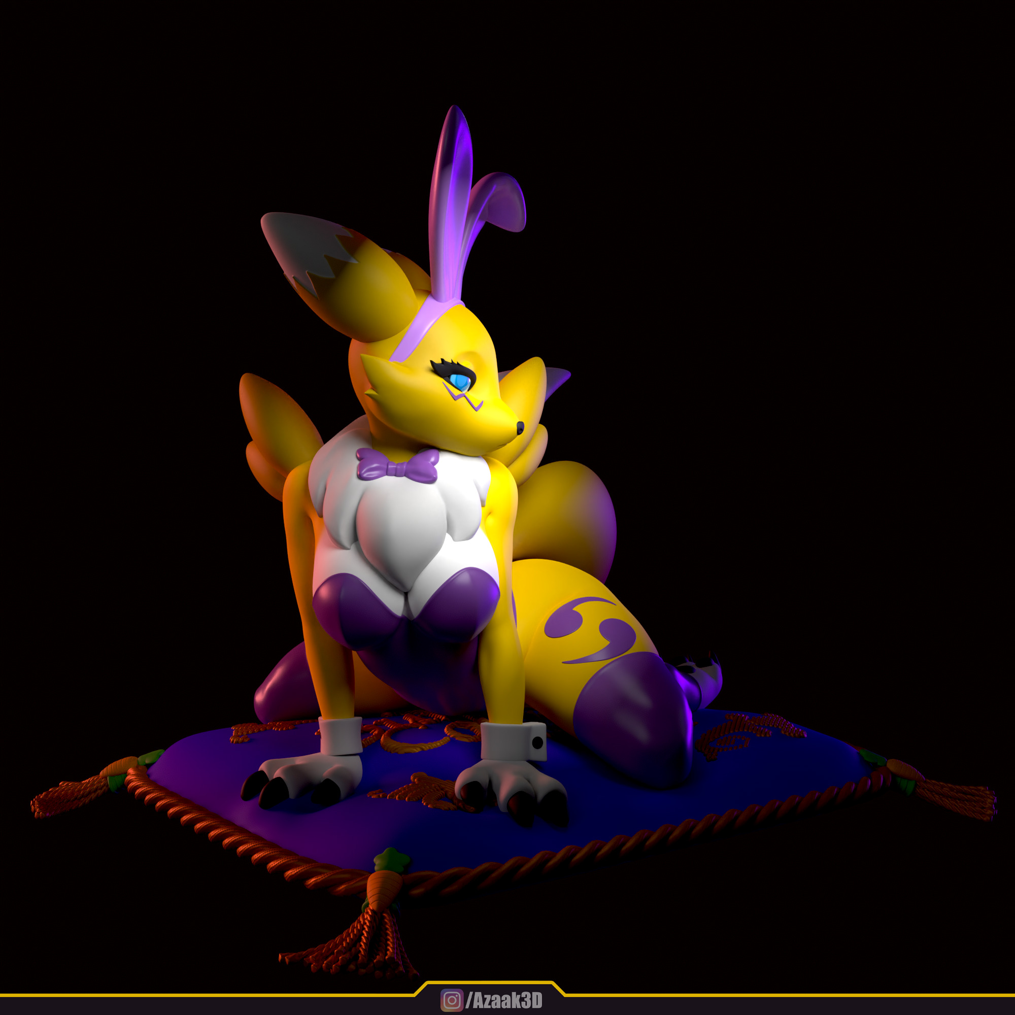 Renamon - Bunnysuit Collection With NSFW variant 3D print model_36