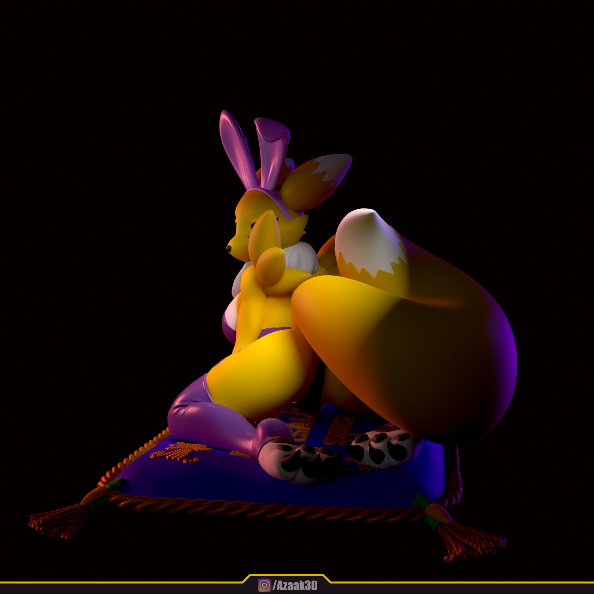 Renamon - Bunnysuit Collection With NSFW variant 3D print model_64