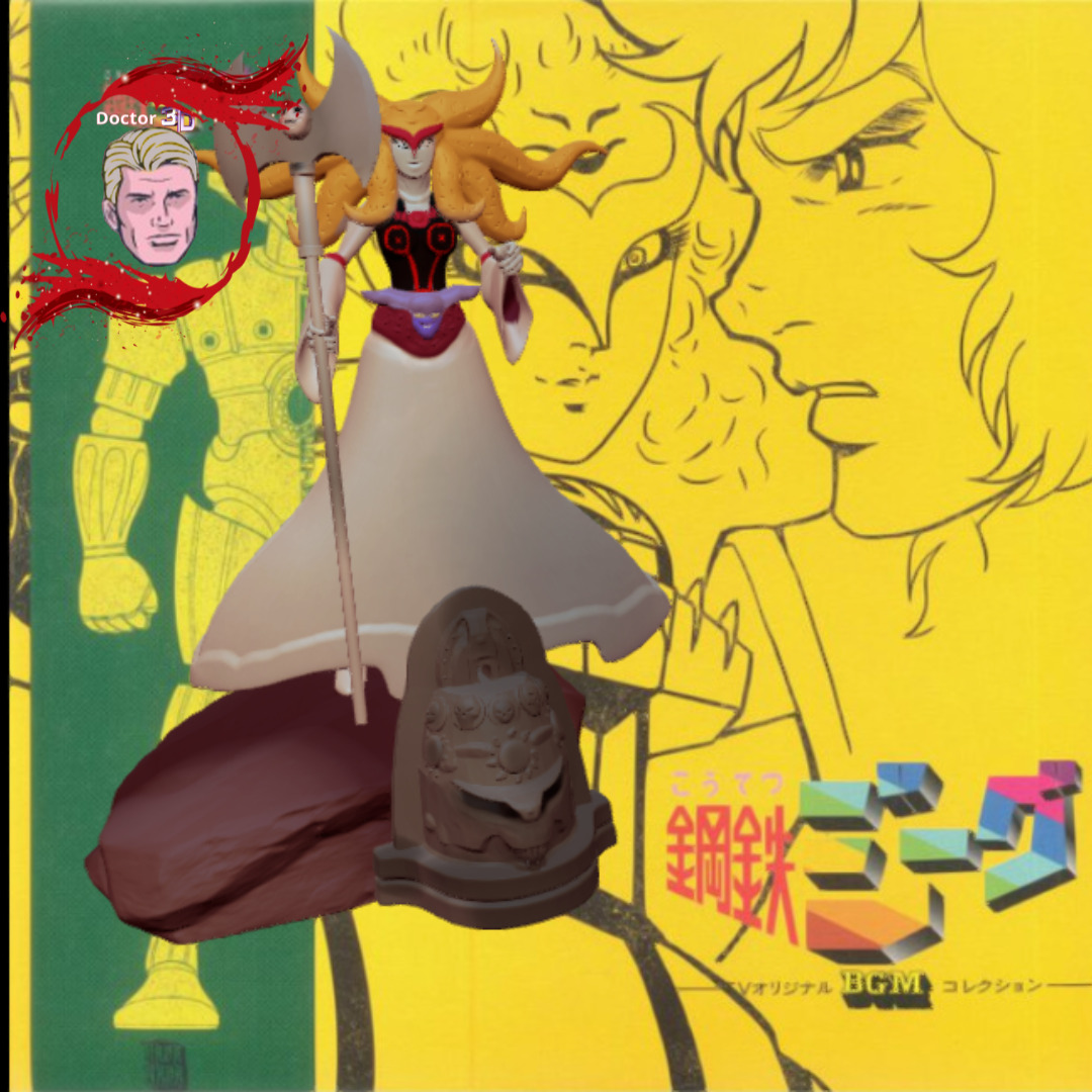 queen himika-diorama 3D print model_3