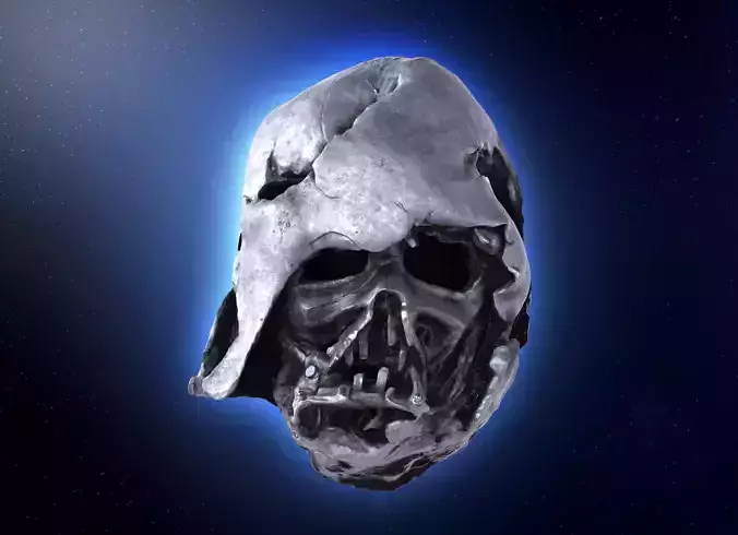Darth Vader melted helmet 3d print The Force awakens Star Wars 3D print model
