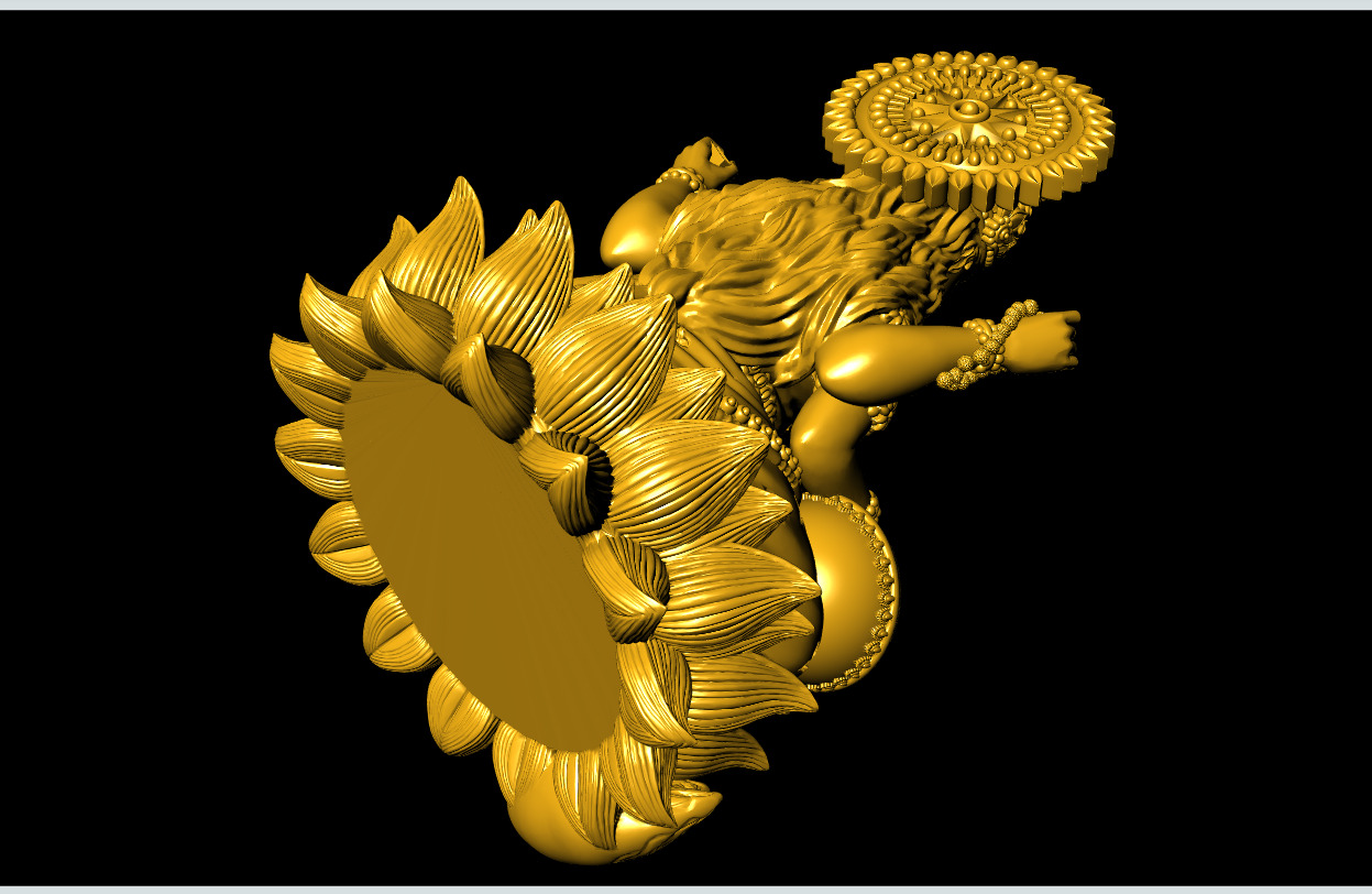 Saraswati-Mata 3D-Print Model No2 -Jewelery Murti- 3D print model_6