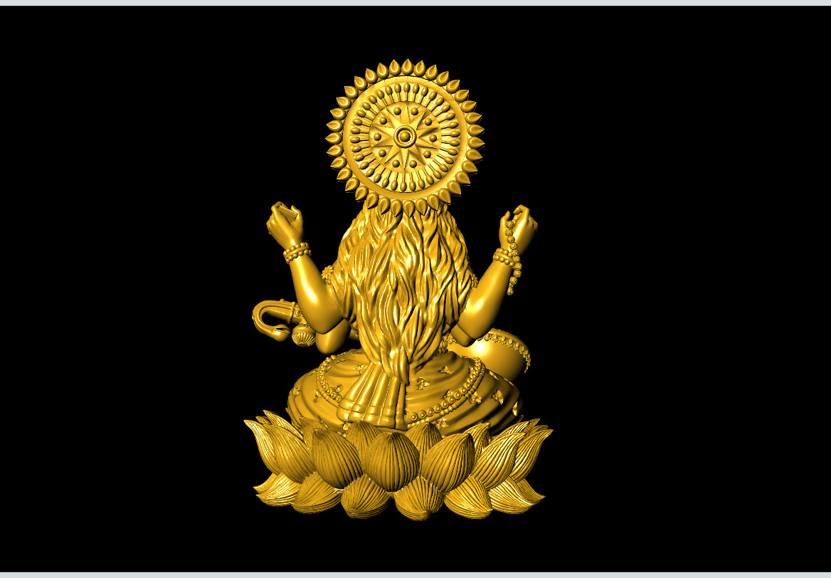 Saraswati-Mata 3D-Print Model No2 -Jewelery Murti- 3D print model_7