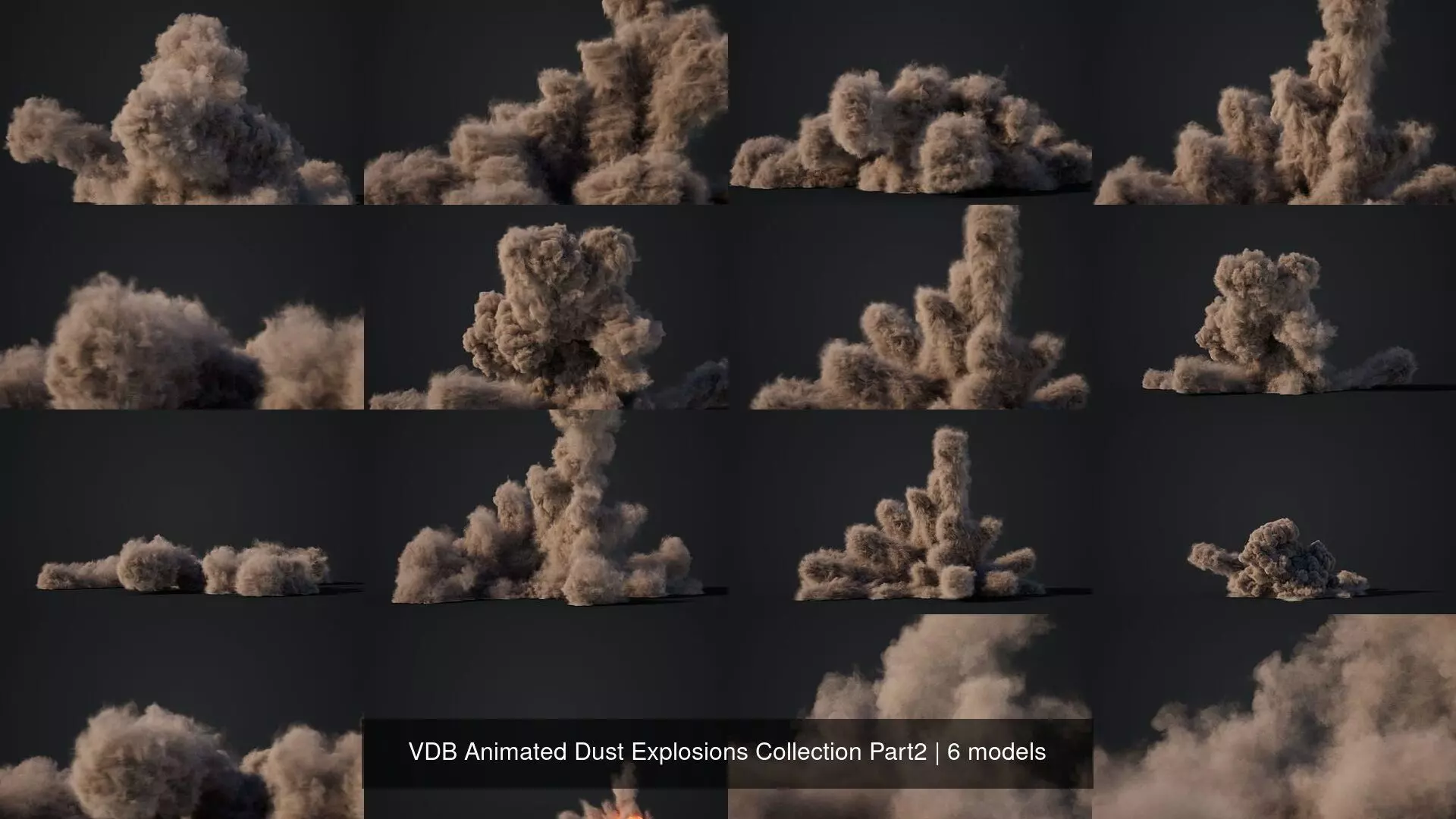 VDB Animated Dust Explosions Collection Part2 _7