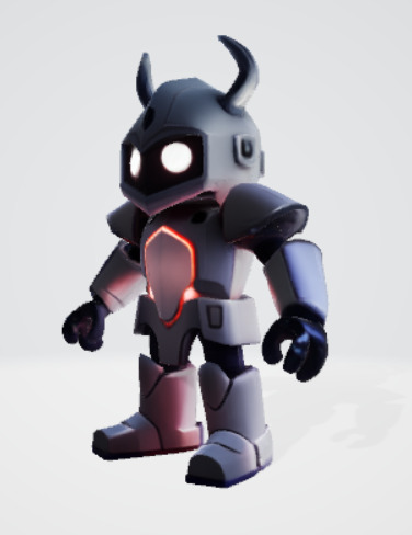 Dark Cyber Knight - Futuristic Armored Combat Robot 3D model_1