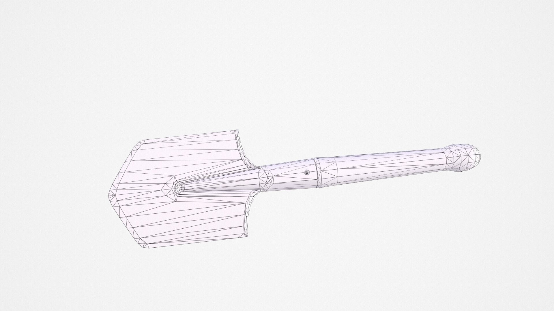 Short shovel Low-poly 3D model_12